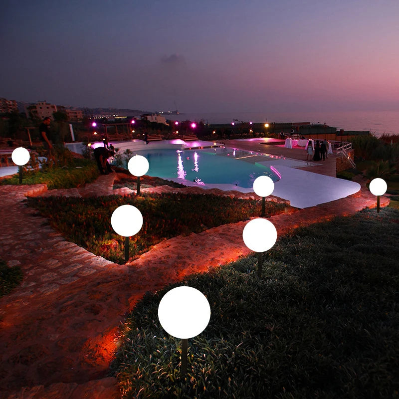Remote Control Garden Lawn Lamp Waterproof Christmas LED Glowing Ball Landscape Illuminated Outdoor Holiday Lights Decoration