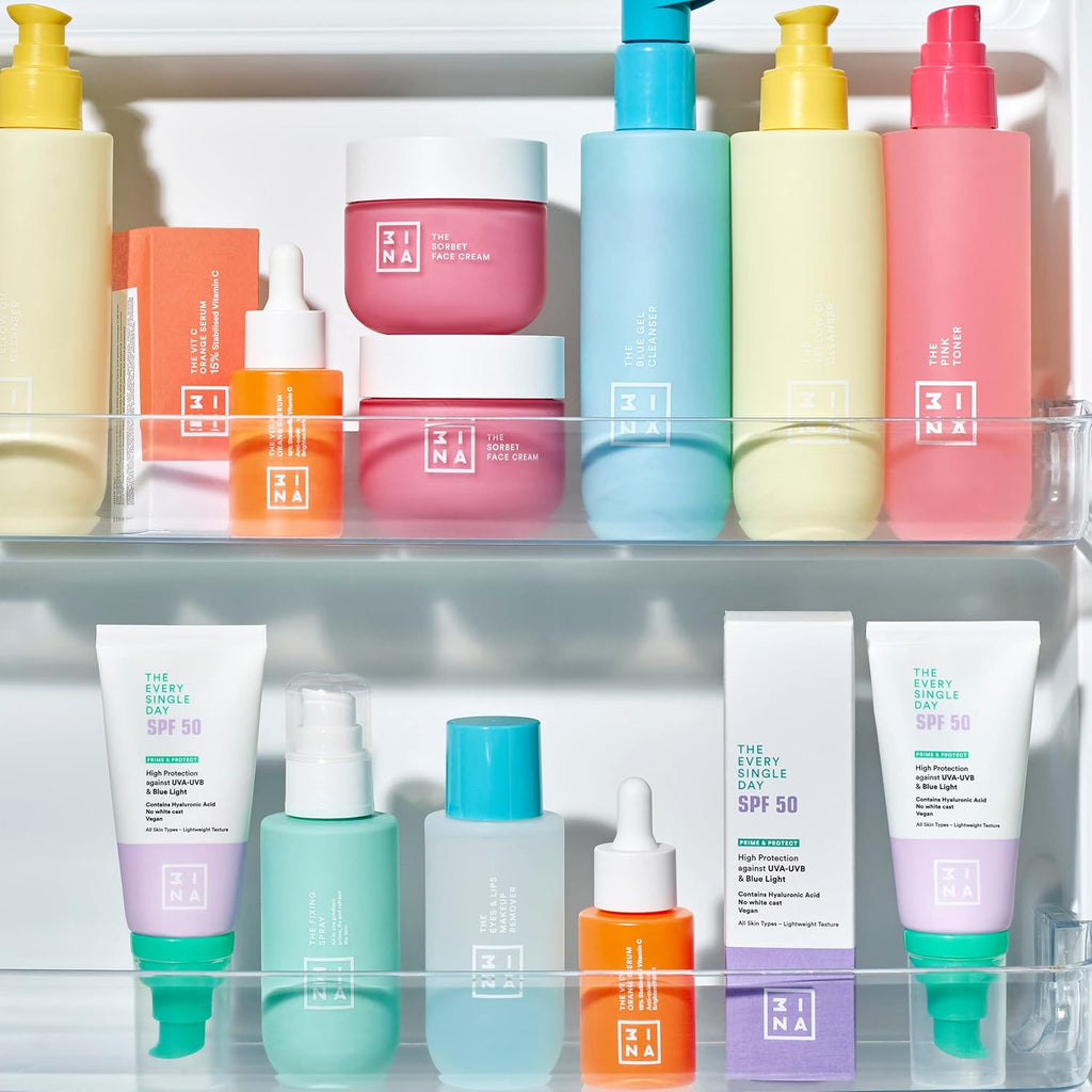 MAKEUP - Vegan - the Vit C Orange Serum + the Every Single Day SPF50-15% Di Vitamina C Stabilizzata - Crema Solare SPF 50 - Skincare Set
