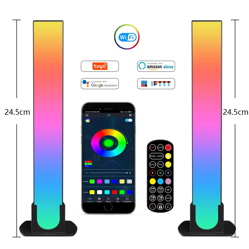 Modern Led Floor Lamp RGB Nordic Floor Lamps Living Room Indoor RGB Atmosphere Floor Light Standing Lamps for Bedroom Decoration