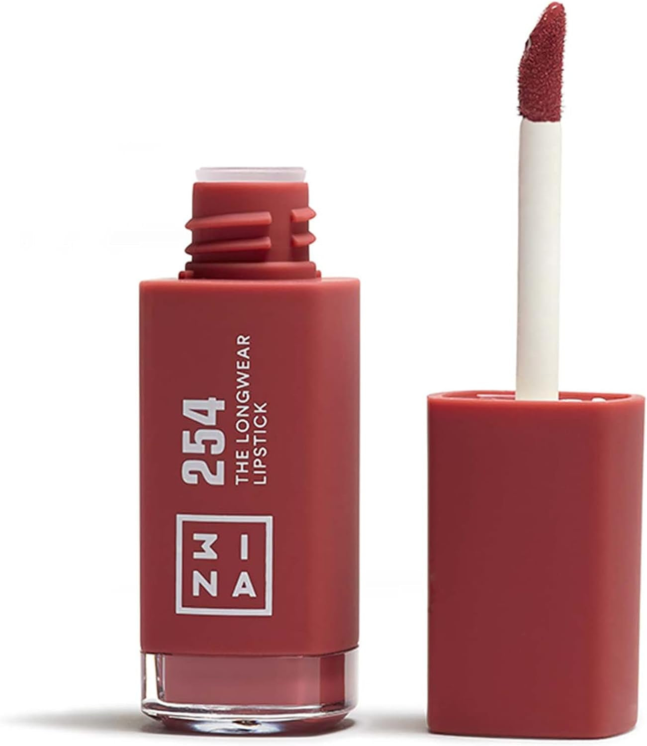 MAKEUP - the Longwear Lipstick 254 - Rosa Scuro Nudo - Rosetto Rosa Scuro Nudo Chiaro Con Acido per Nutrire Le Labbra - Rossetto Opaco Lunga Durata Altamente Pigmentato - Vegan - Cruelty Free