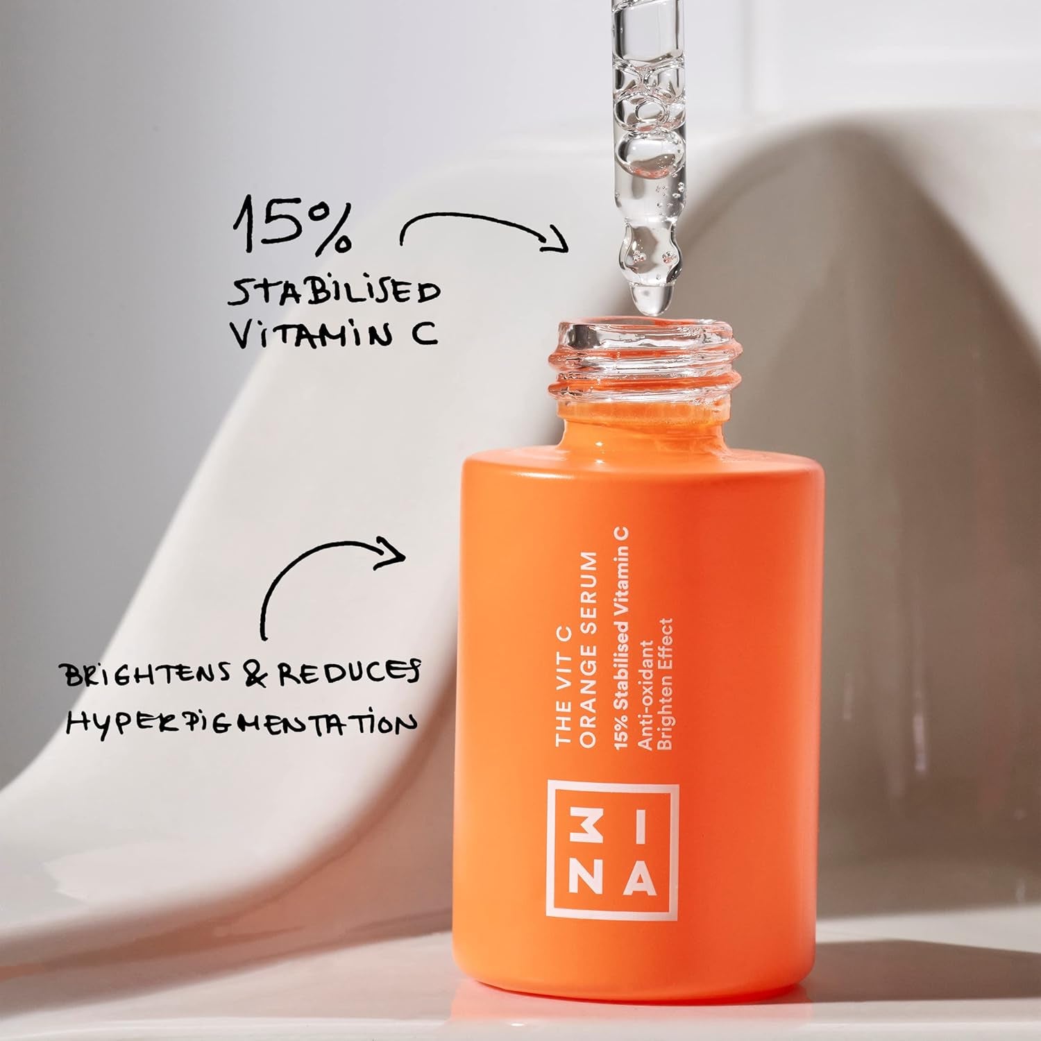 MAKEUP - Vegan - the Vit C Orange Serum + the Every Single Day SPF50-15% Di Vitamina C Stabilizzata - Crema Solare SPF 50 - Skincare Set