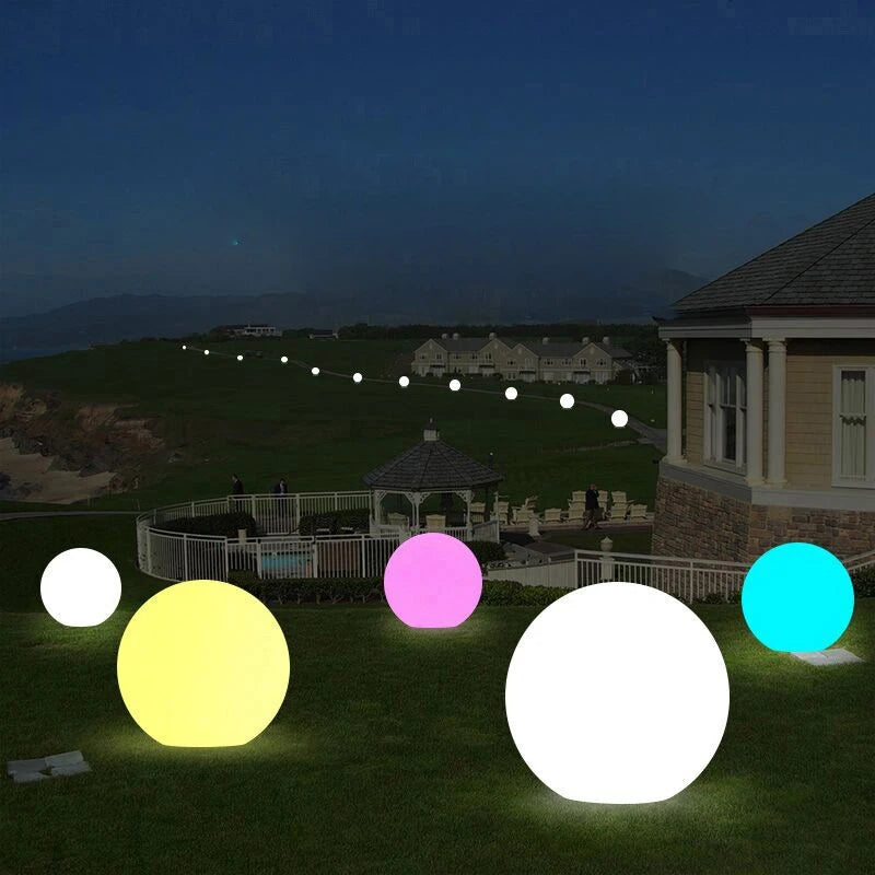 Remote Control Garden Lawn Lamp Waterproof Christmas LED Glowing Ball Landscape Illuminated Outdoor Holiday Lights Decoration