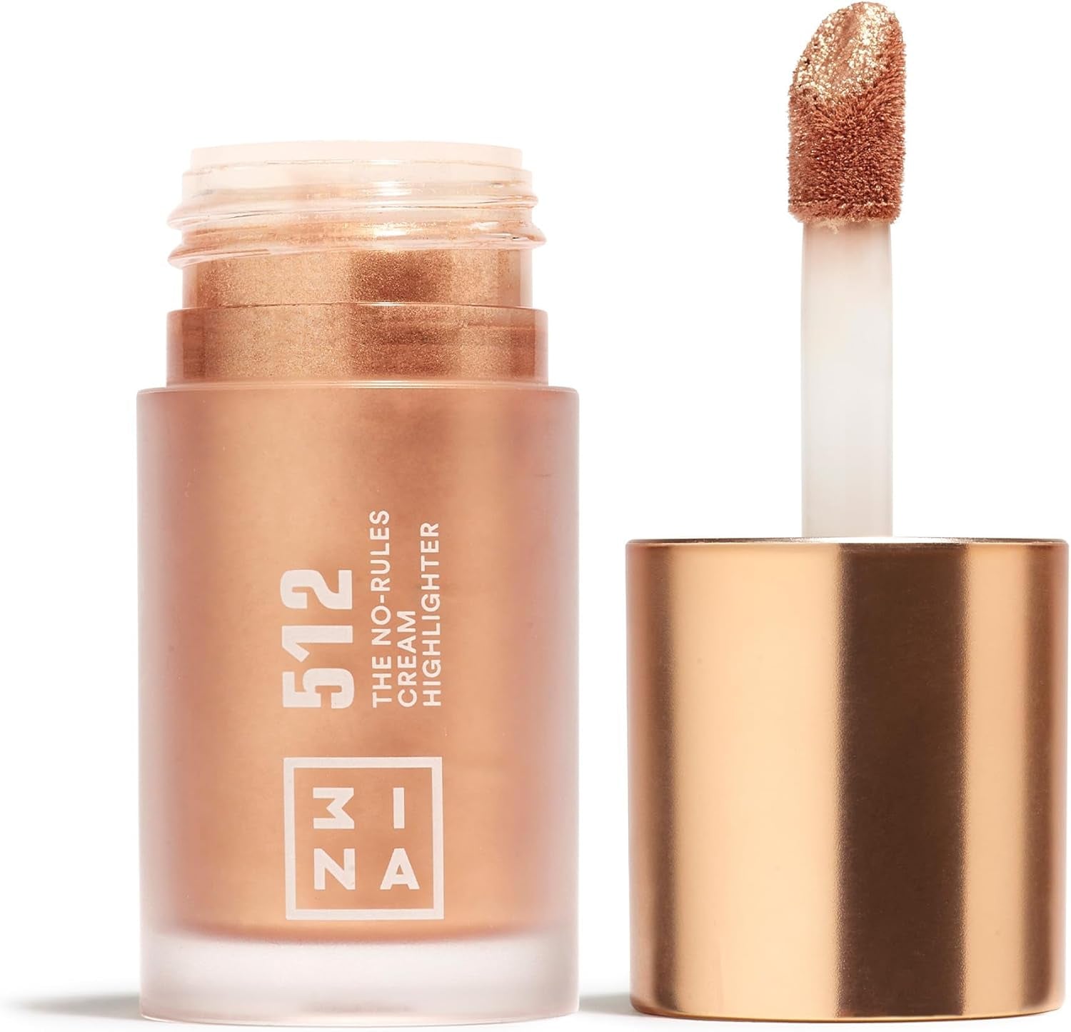 MAKEUP - the No-Rules Cream Highlighter 512 - Illuminante Liquido in Crema Oro Perlato per Occhi Labbra E Guance - Finitura Naturale - Vegan - Cruelty Free