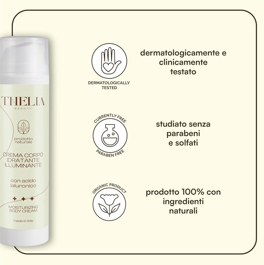 | Crema Corpo, Prodotto Naturale Senza Parabeni, Dermatologicamente Testato, Made in Italy, 250Ml… (Idratante Illuminante)