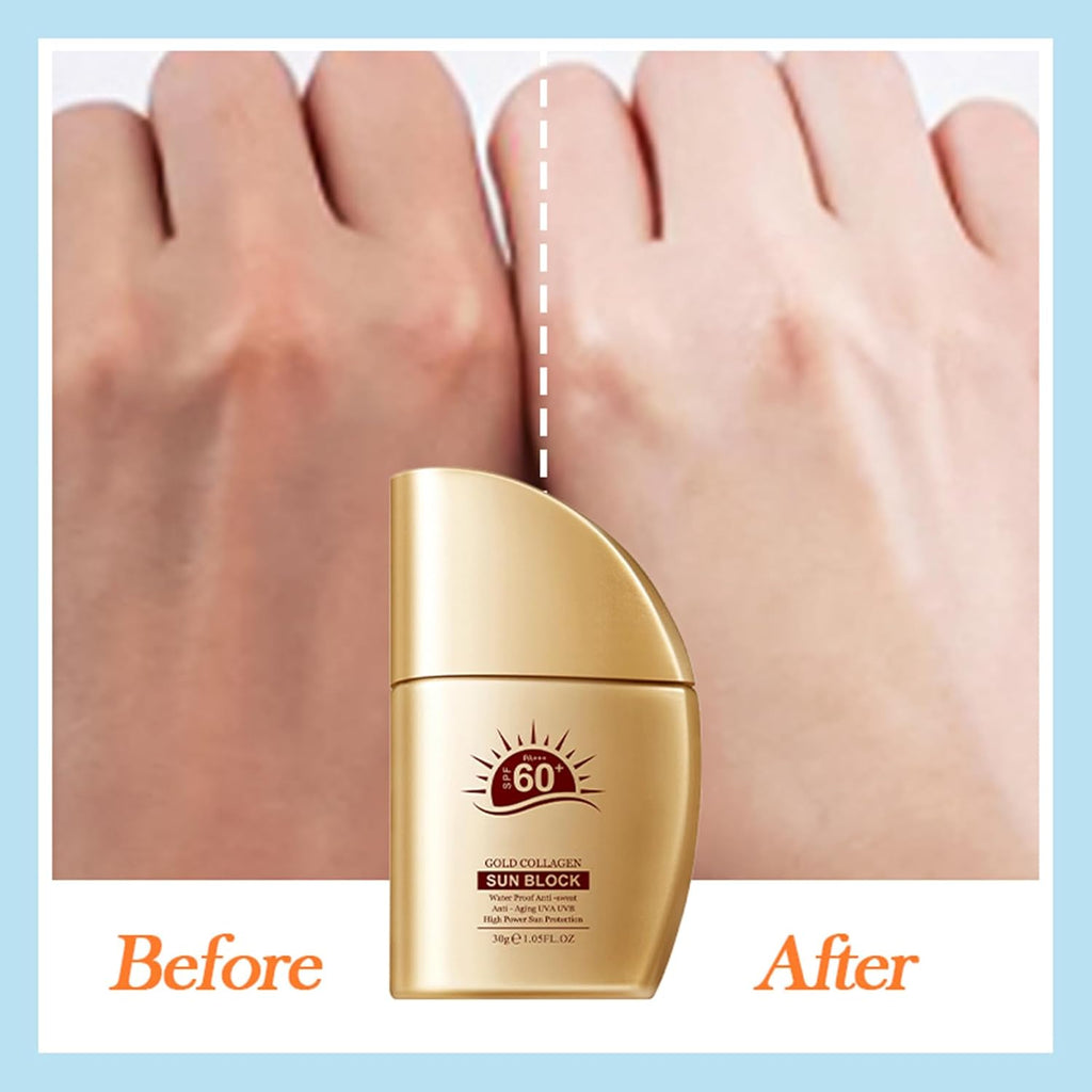 Crema Solare SPF60 +, Crema Solare Viso, Tutti Giorni Crema Solare Lozione Solare, Crema Solare Non Grassa per Il Viso, Texture Leggera, Protezione Solare a Lunga Durata (30G+40G)