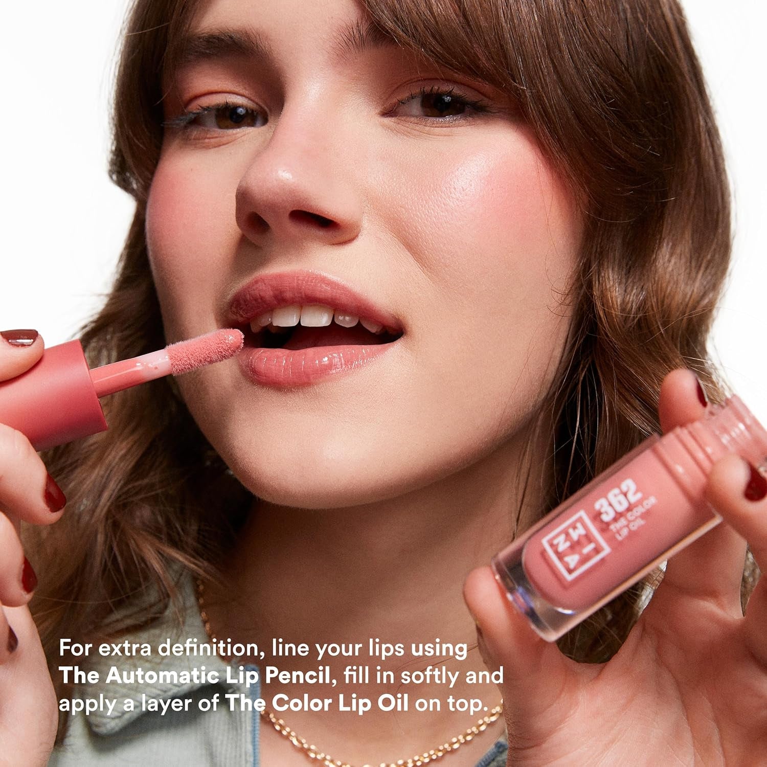 MAKEUP- the Color Lip Oil 362 + the No-Rules Cream 362 - Balsamo Labbra Rosa Con Acido Ialuronico + Blush in Crema Con Olio Di Mandorle - Blush per Occhi Labbra E Guance - Vegan - Cruelty Free