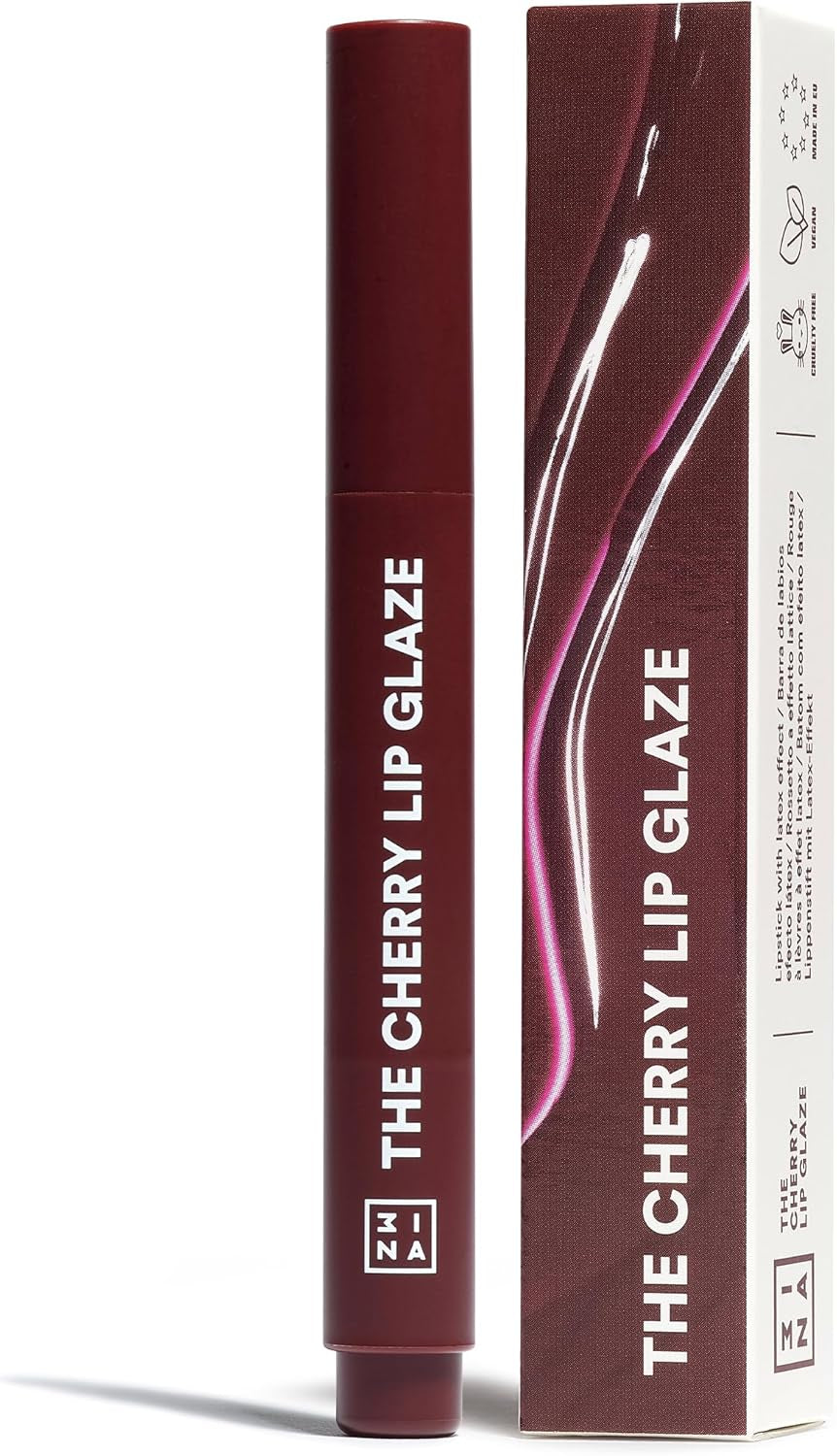 MAKEUP - the Cherry Lip Glaze - Rossetto Effetto Lattice Ciliegia Scuro - Rossetto Con Olio Di Semi Di Lampone E Vitamina E - Formula Cremosa Ad Alta Pigmentazione - Vegan - Cruelty Free