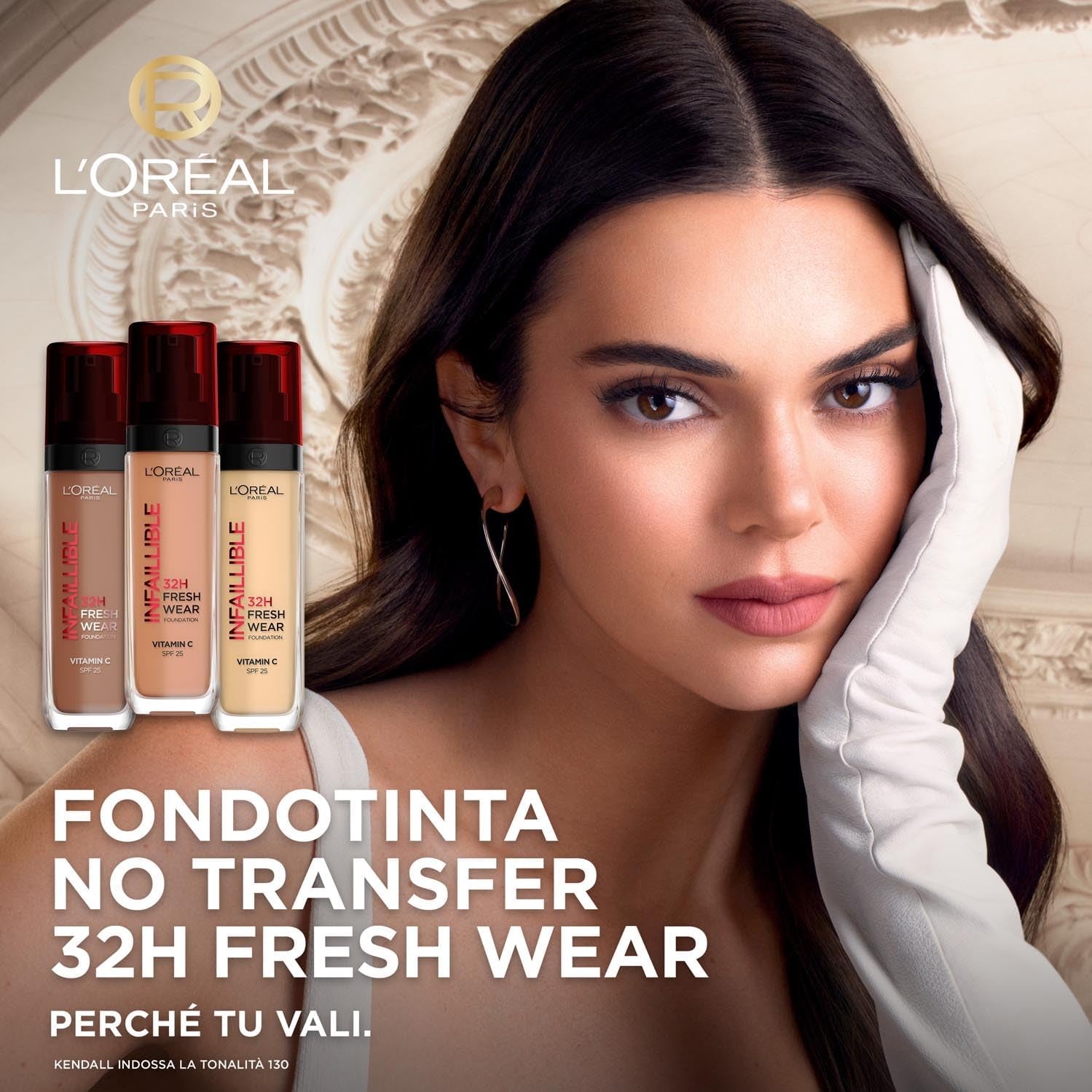 Fondotinta Liquido Infaillible 32H, Coprente a Lunga Tenuta Con Protezione Solare SPF25, Formula Waterproof E Idratante, Tonalità: 235 Cool Rosé