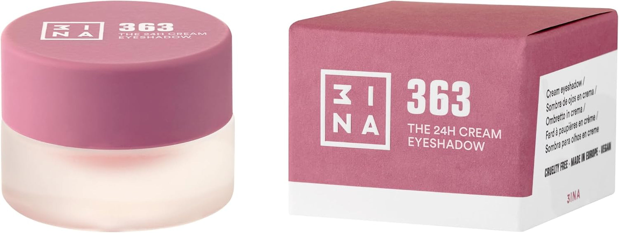 MAKEUP - the 24H Cream Eyeshadow 363 - Ombretto Occhi Rosa Ad Asciugatura Rapida - Ombretto in Crema Impermeabile Con Finitura Opaca Brillante Glitter O Mate - Vegan - Cruelty Free