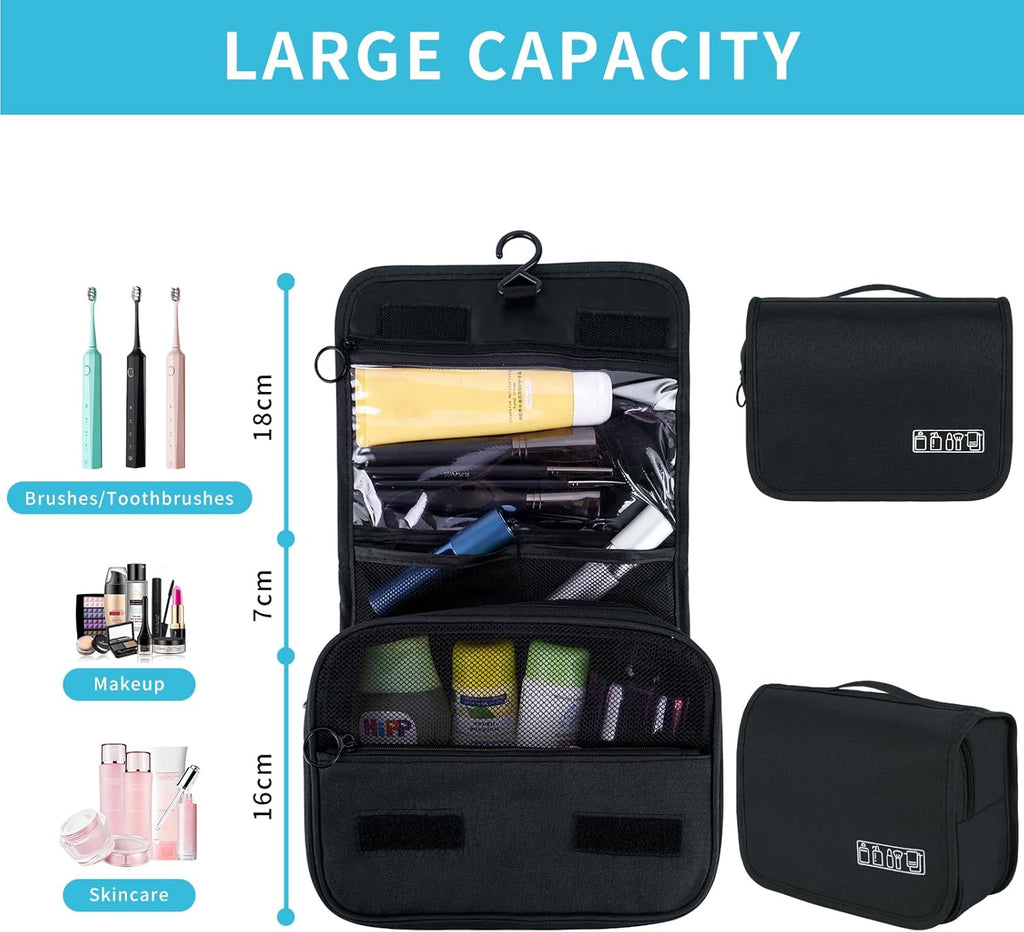 Beauty Case Da Viaggio Donna, Beauty Case Donna Uomo Trousse Da Viaggio Travel Essentials Porta Trucchi Da Viaggio Borsa Da Toilette Pensata Da Viaggio (Nero)