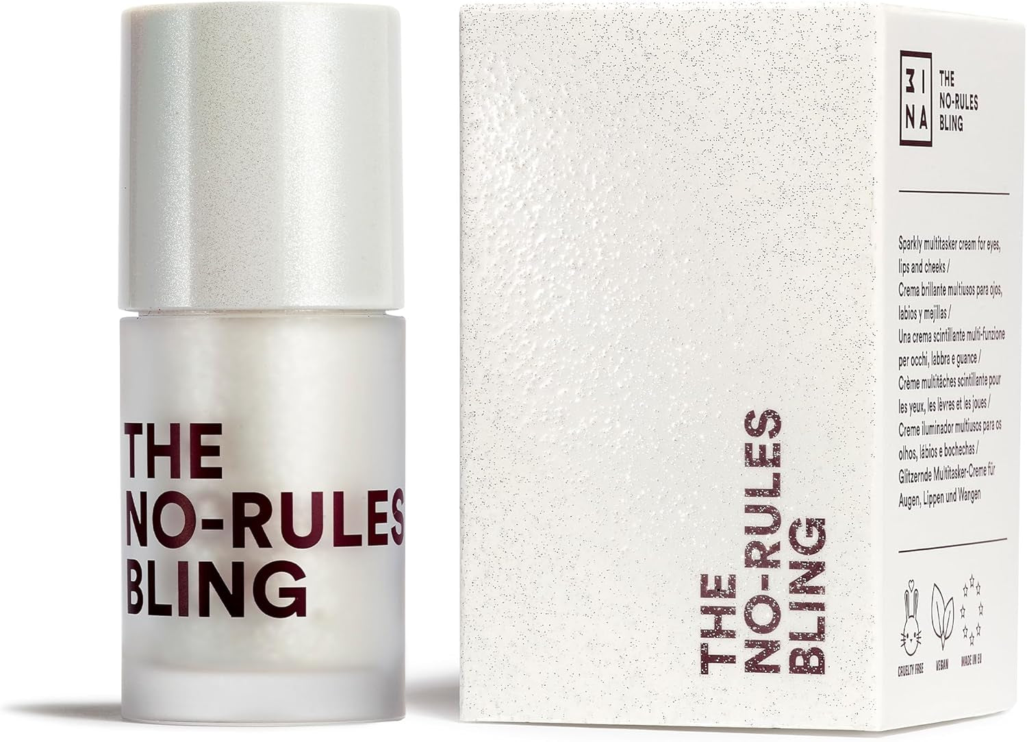 MAKEUP - the No-Rules Bling - Illuminante Liquido Scintillante - Illuminante Fluido in Crema 3 in 1 per Guance Labbra E Occhi - Formula Liquida-Crema Modulabile - Vegan - Cruelty Free