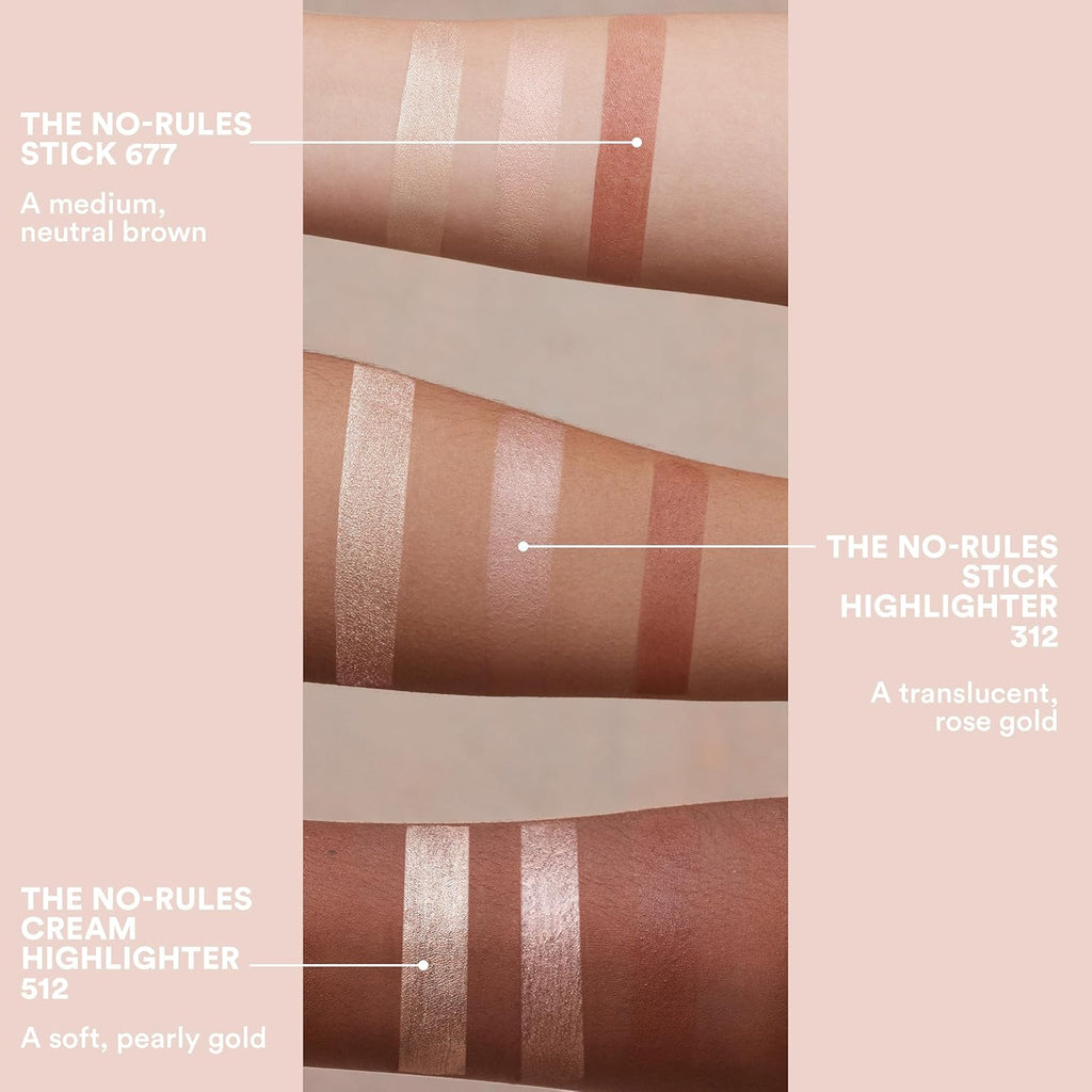 MAKEUP - the No-Rules Cream Highlighter 512 - Illuminante Liquido in Crema Oro Perlato per Occhi Labbra E Guance - Finitura Naturale - Vegan - Cruelty Free