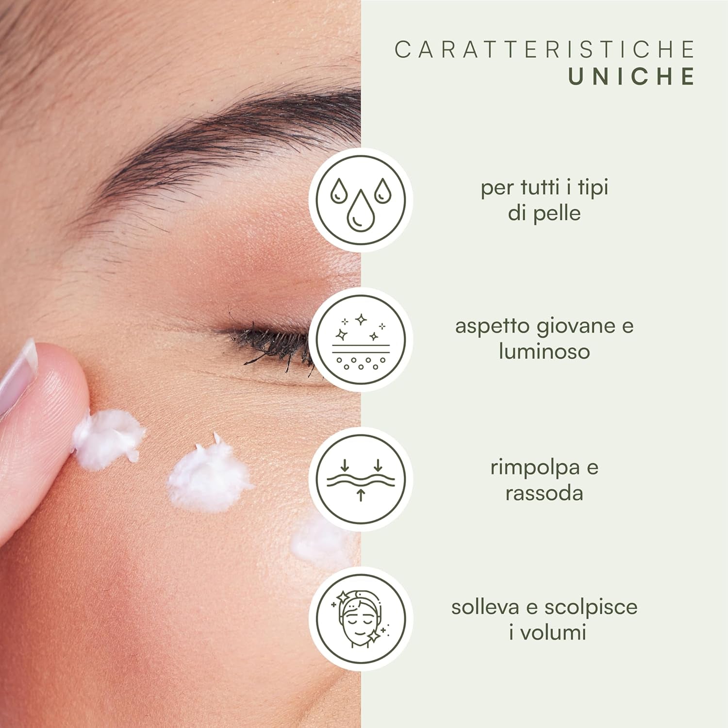 | Crema Ringiovanente Idratante Pro-Age Con Luminescine, Olio Di Ciliegia E Acido Ialuronico Prodotto Naturale Senza Parabeni, Dermatologicamente Testato, Made in Italy, 50 Ml