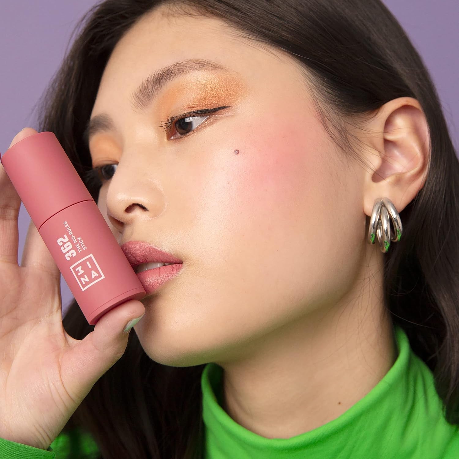 MAKEUP - the Color Lip Oil 362 + the No-Rules Stick 362 - Balsamo Labbra E Blush in Crema Rosa Con Acido Ialuronico + Blush Stick per Occhi Labbra E Guance - Vegan - Cruelty Free