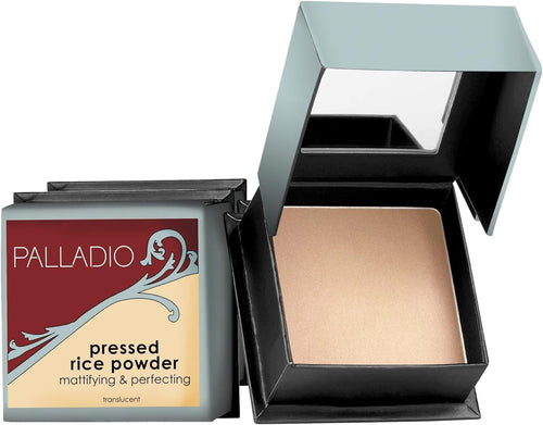 , Polvere Di Riso Compatta Con Specchio, Trucco Opacizzante Che Dura Tutto Il Giorno, Assorbe Istintivamente L'Olio, Funziona Da Sola O Con Il Trucco, Translucent