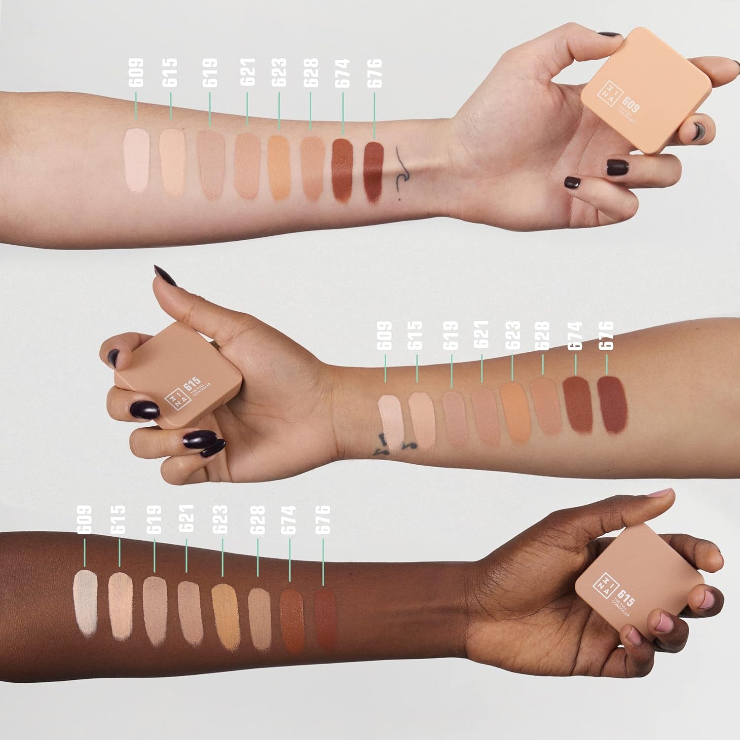 MAKEUP - the Full Concealer 609 - Rosa Chiaro - Correttore Cremoso - Finitura Opaca Naturale - Alta Copertura - Texture Morbida - Facile Da Sfumare - Senza Olio - Vegan - Cruelty Free