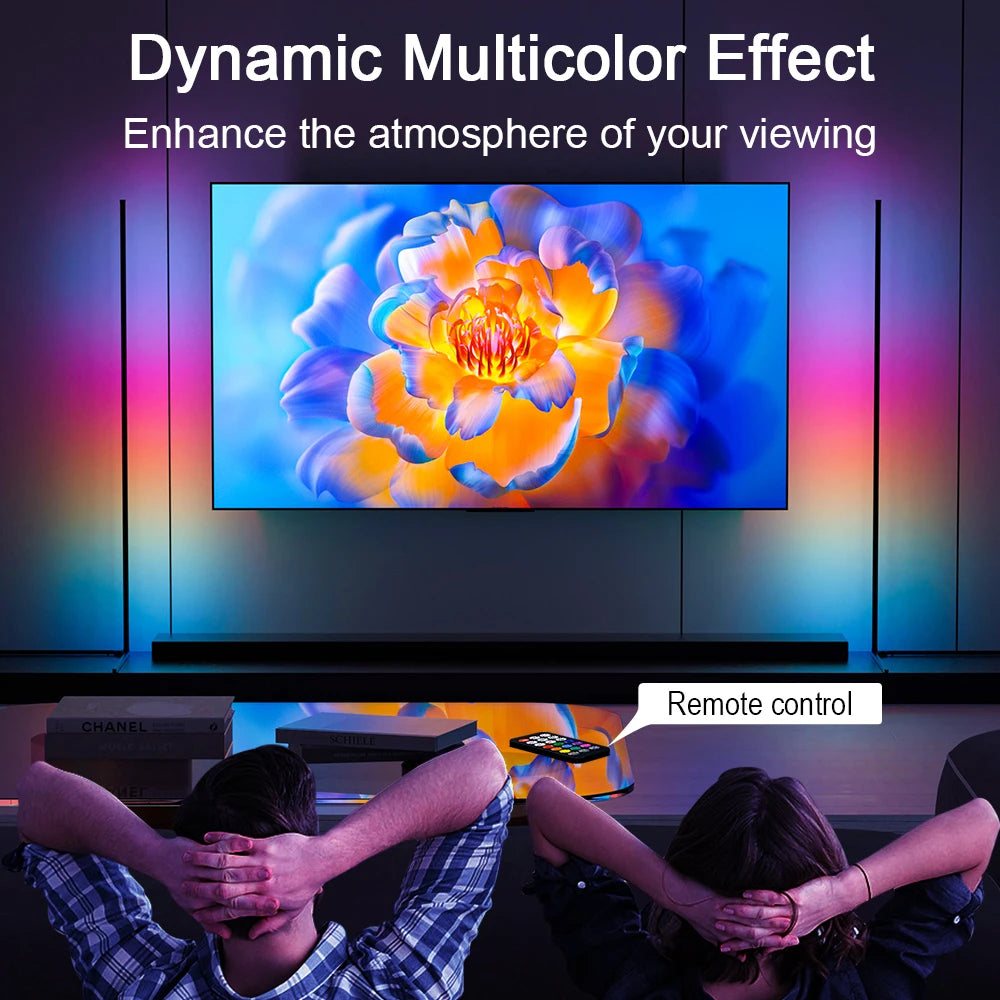 Modern Led Floor Lamp RGB Nordic Floor Lamps Living Room Indoor RGB Atmosphere Floor Light Standing Lamps for Bedroom Decoration