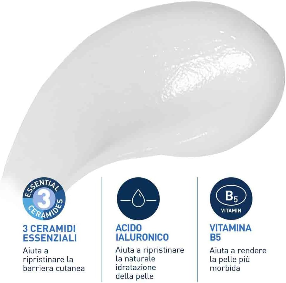 Cerave Siero Idratante Con Acido Ialuronico, per Pelli Secche, 24H Di Idratazione, Pelle Morbida E Levigata, Con Acido Ialuronico, Vitamina B5 E 3 Ceramidi, 30 Ml