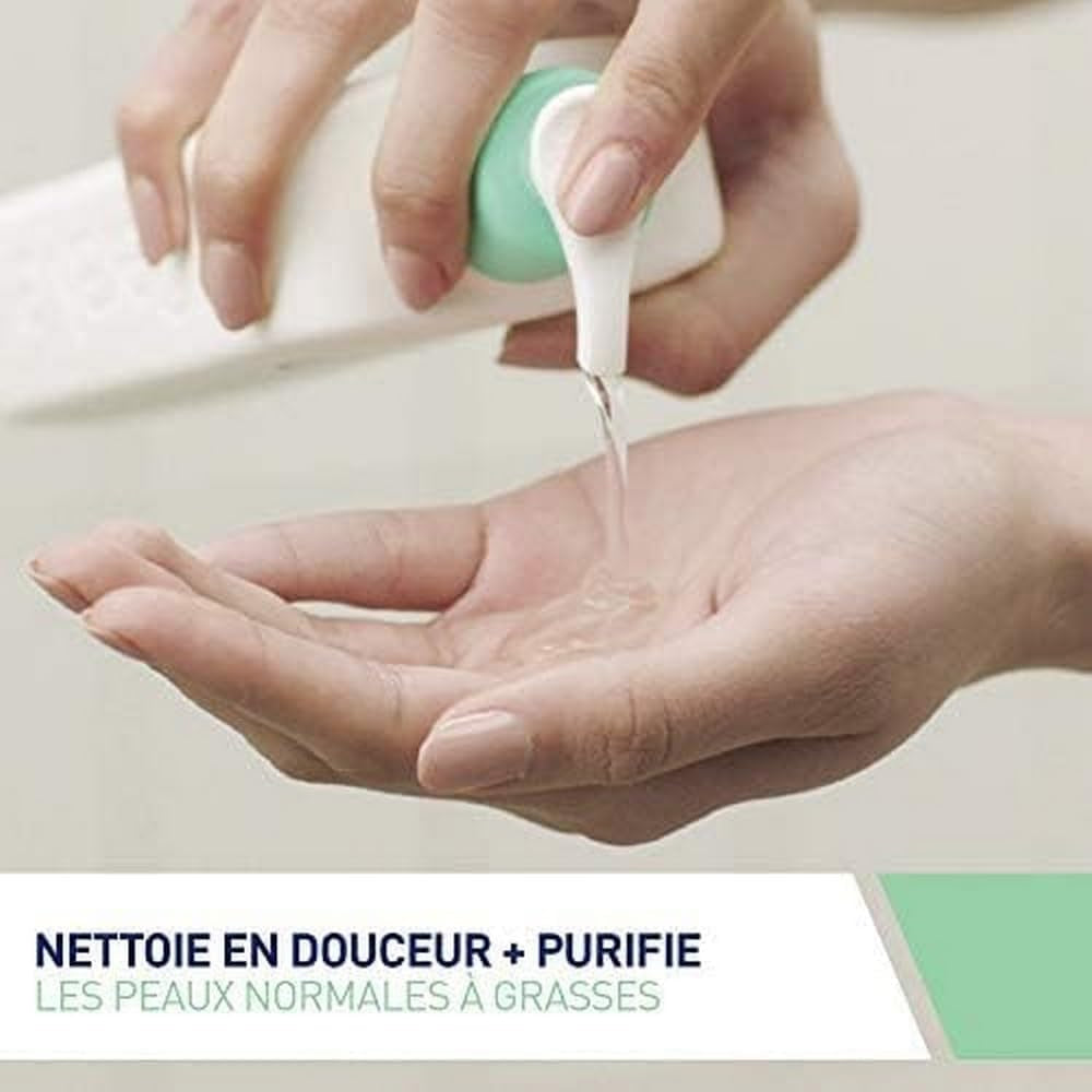 Cerave Schiuma Detergente Seboregolatrice, per Viso E Corpo, per Pelli Da Normali a Grasse, Con Niacinamide E 3 Ceramidi Essenziali, 2 X 473 Ml