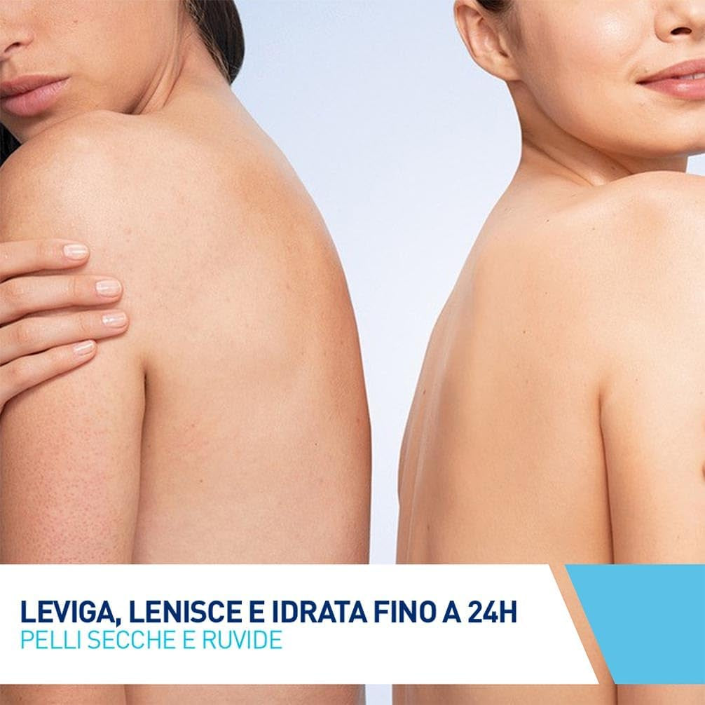 Cerave SA Crema Levigante per Pelle Molto Secca, Ruvida E Screpolata, Con Effetto Esfoliante, Con 10% Urea E Acido Salicilico, 2 X 177 Ml