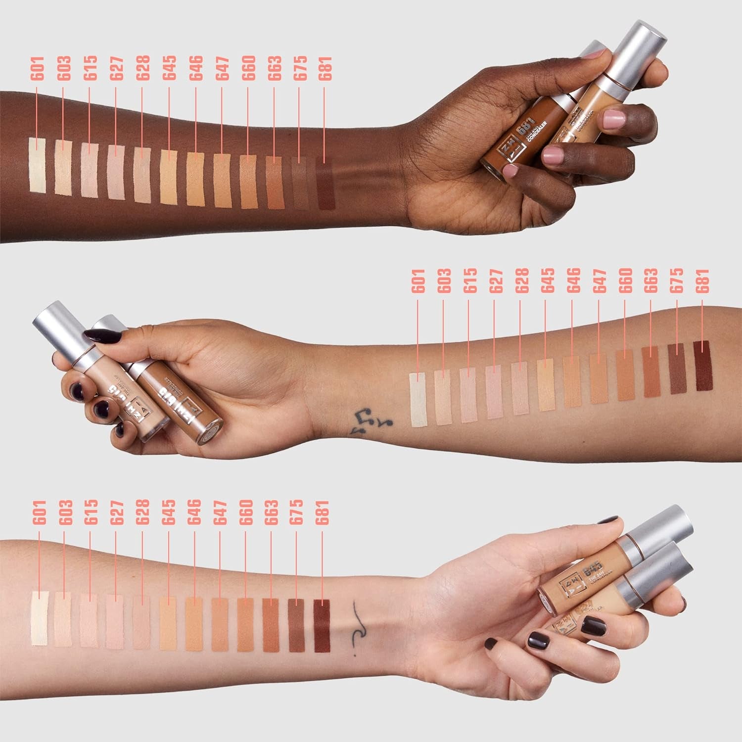 MAKEUP - the 24H Concealer 627 - Nudo Ultra Leggero - Corretore Liquido -24H Lunga Durata - Corretori Fondotinta Liquido - Copre Occhiaie E Piccole Rughe - Bacchetta - Vegan - Cruelty Free