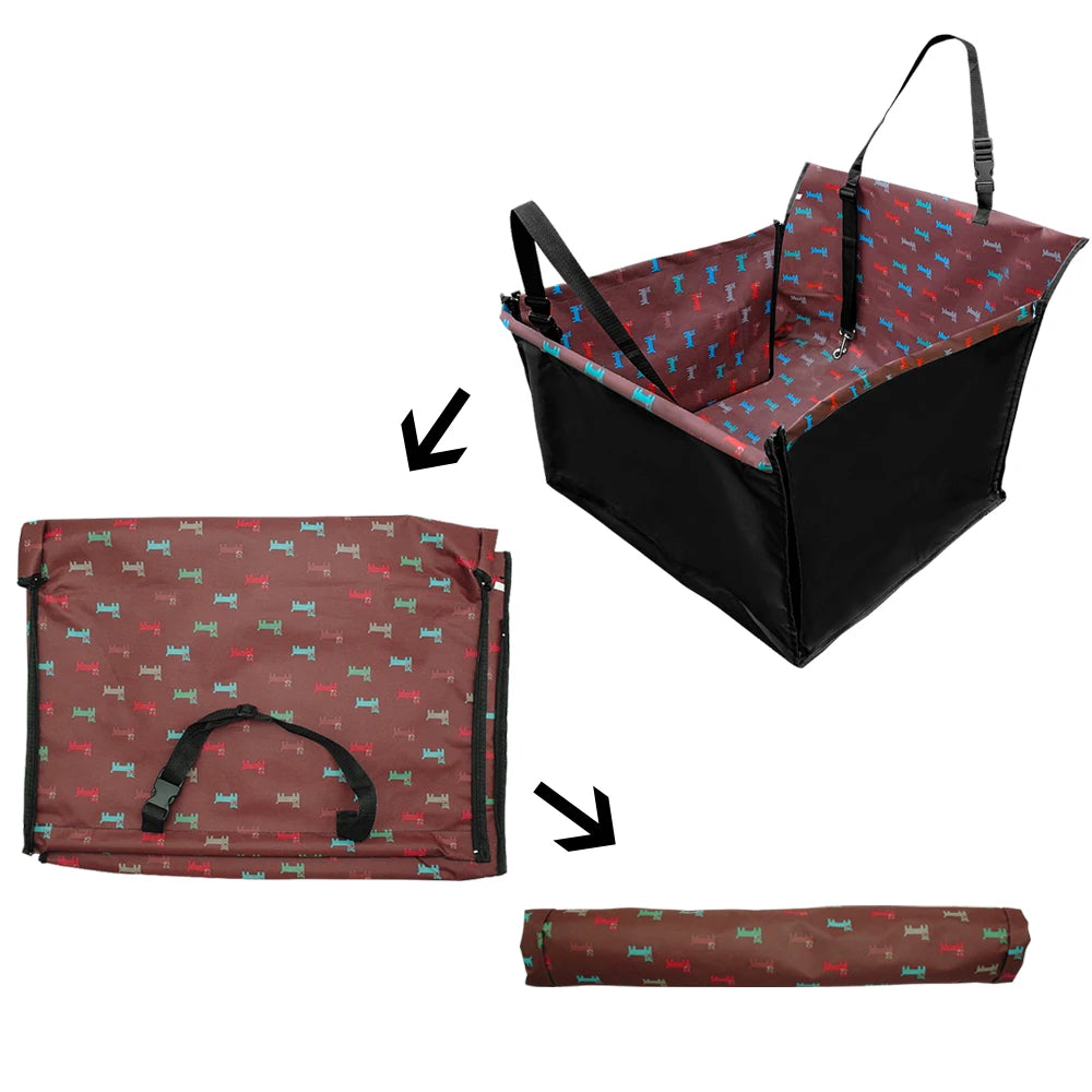 Oxford Pet Dog Carrier Waterproof Pet Car Seat Pad Mat for Dogs Cats Foldable Dog Seat Bag Basket Pet Travel Accessories Hammock
