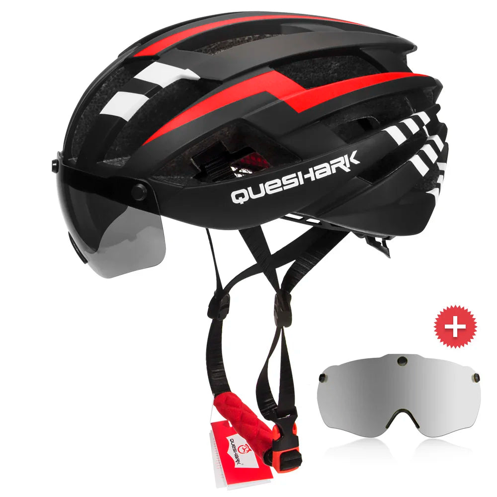 Men Women Cycling Helmet MTB Road Bike Bicycle Motorcycle Riding Removable Yellow Colorful Silver Blue Lens QE115