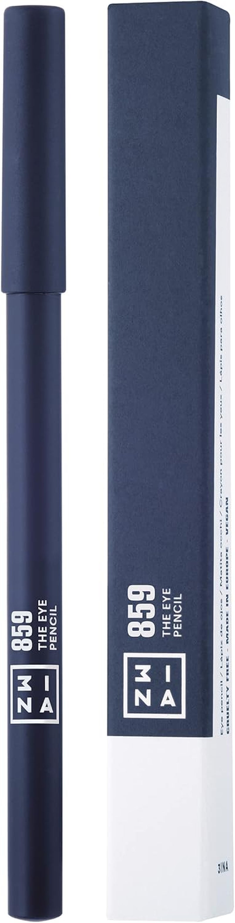 MAKEUP - Vegan - Cruelty Free - the Eye Pencil 859 - Blu Marino - Formula a Lunga Durata - Altamente Pigmentata Texture Cremosa - Matita Occhi Con Miscelatore - Facile Sfumare - Finitura Opaca