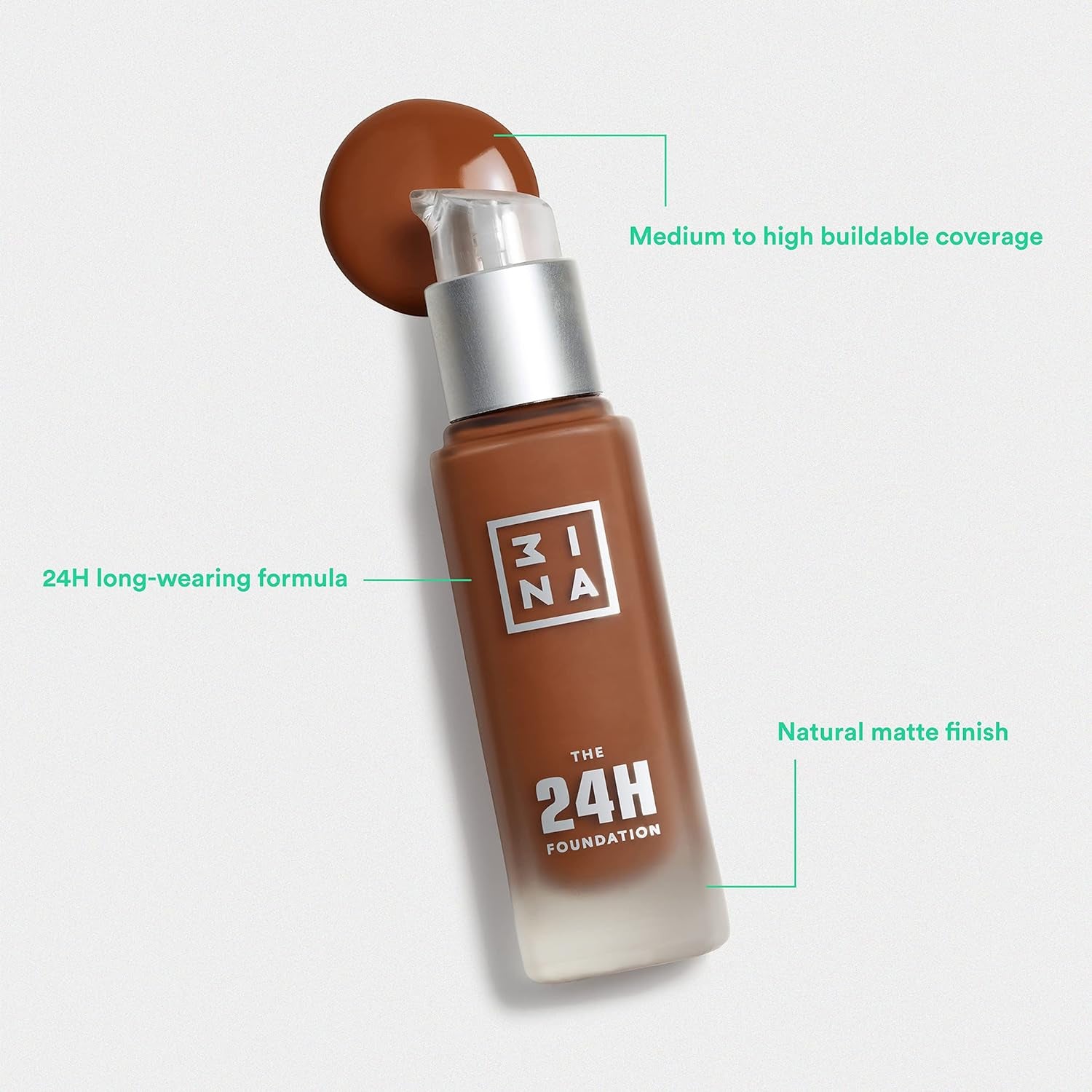 MAKEUP - the 24H Foundation 609 - Rosa Chiaro Fondotinta Con Sottotono Neutro/Rosa - Fondotinta Coprente Professionale - Fondotinta Liquido per Colore Uniforme - Vegan - Cruelty Free