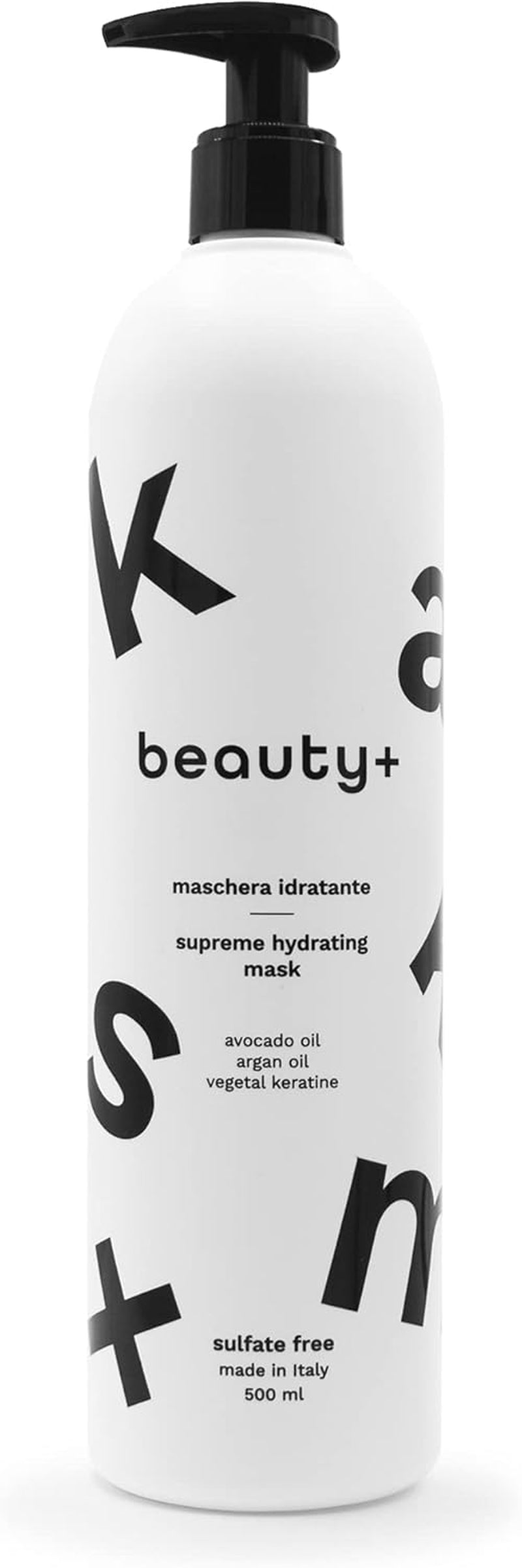 Beauty+ Maschera E Balsamo 2 in 1, Idratante E Nutriente Con Olio Di Avocado, Argan, Cheratina, Agente Termo Protettore E Protettivo Del Colore per Donare Morbidezza Ai Capelli, 500 Ml, Made in Italy
