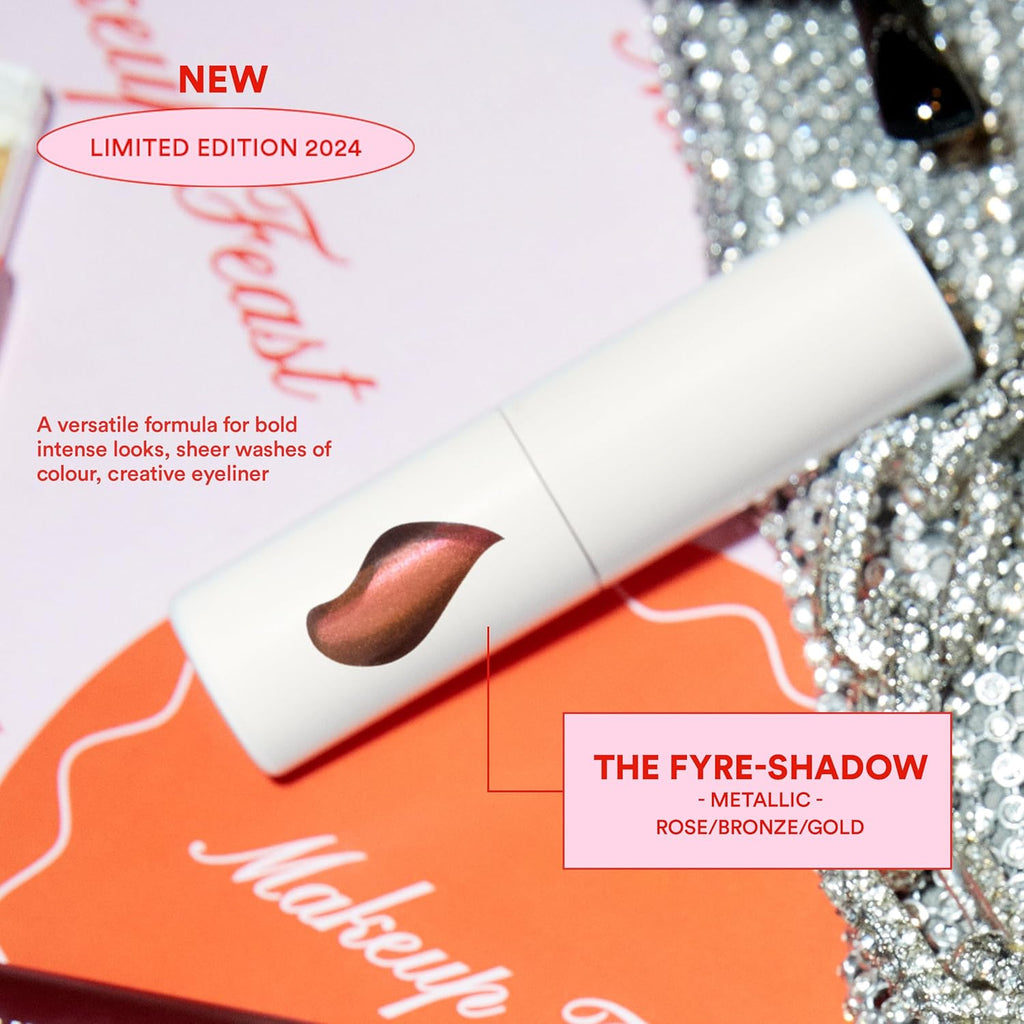 MAKEUP - the Fyre-Shadow - Ombretto Liquido Occhi Tricromatico - Ombretto Liquido a Lunga Durata - Formula Leggera Ad Alta Pigmentazione - Finitura Perlescente - Vegan - Cruelty Free