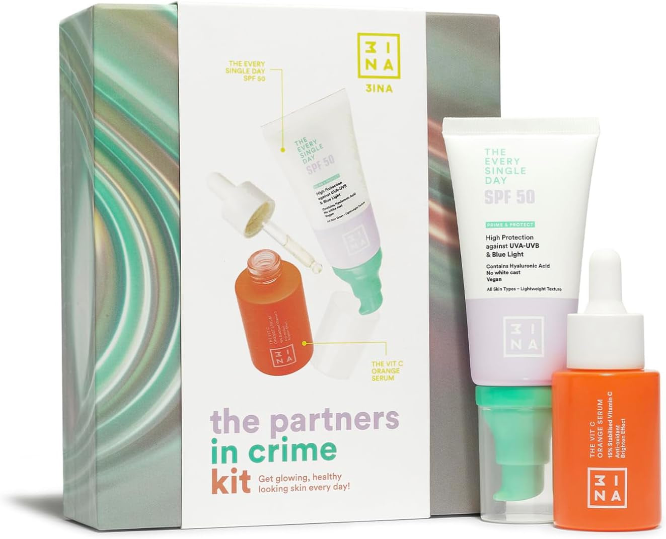 MAKEUP - the Partners in Crime KIT - Kit per La Cura Del Viso Di Routine Mattutina - the Vit C Orange Serum + the Every Single Day SPF 50 - Set Di Skincare - Vegan - Cruelty Free