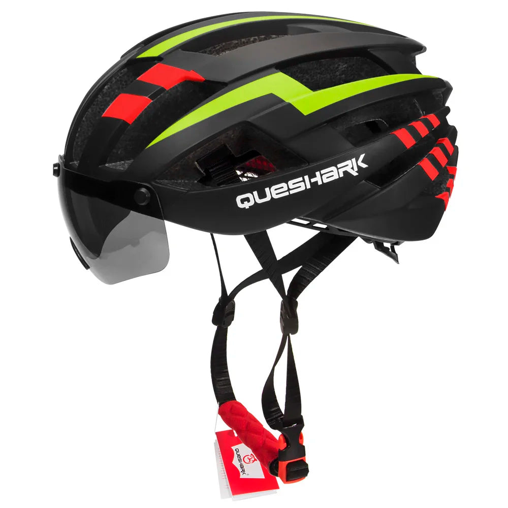 Men Women Cycling Helmet MTB Road Bike Bicycle Motorcycle Riding Removable Yellow Colorful Silver Blue Lens QE115