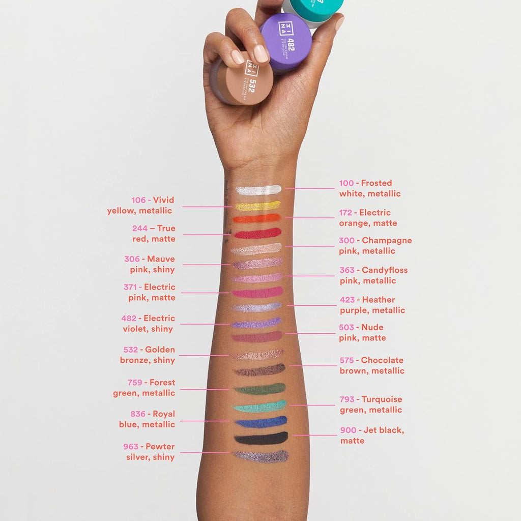 MAKEUP - the 24H Cream Eyeshadow 363 - Ombretto Occhi Rosa Ad Asciugatura Rapida - Ombretto in Crema Impermeabile Con Finitura Opaca Brillante Glitter O Mate - Vegan - Cruelty Free