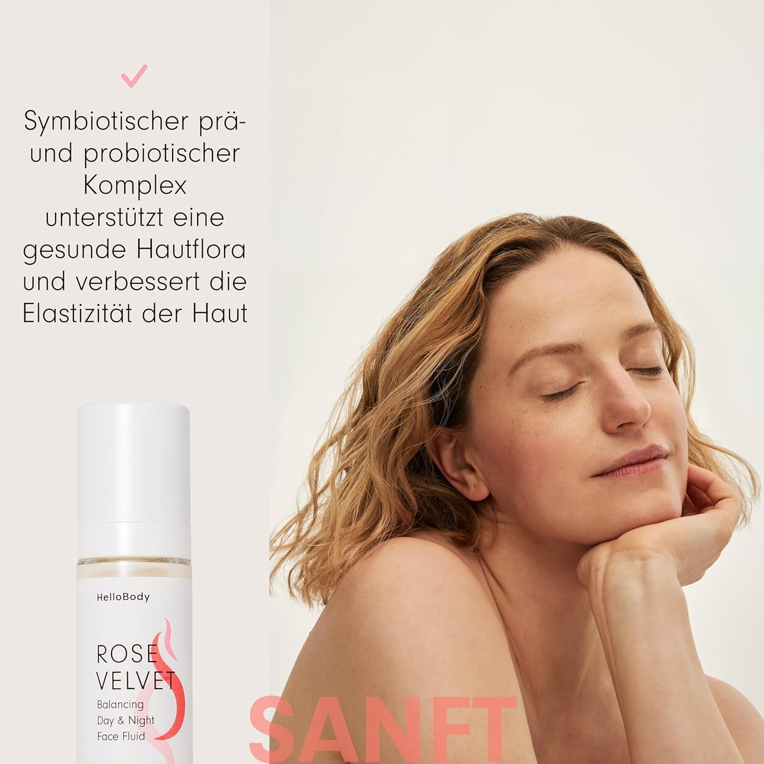 ROSE VELVET - Liquido Bilanciante per Il Viso (50 Ml) - Cura Vegana per Pelli Miste O Grasse, Con Estratto Di Rosa E Complesso Probiotico - 99,9% Ingredienti Naturali