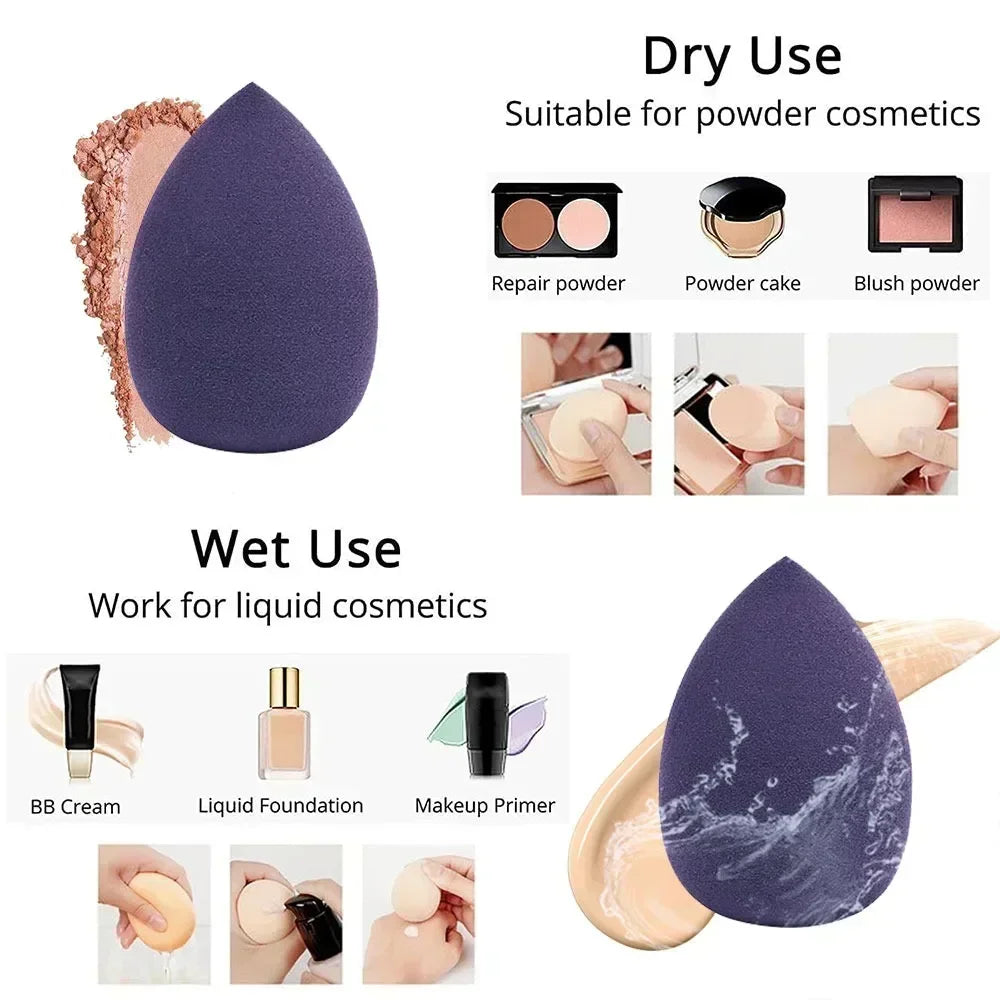 12PCS Makeup Sponge Blender Beauty Egg Soft Cosmetic Puff Foundation Sponges Powder Puff Women Makeup Products Women Beauty Tool