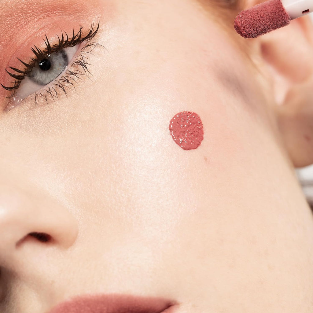 MAKEUP - the No-Rules Cream 503 + the No-Rules Cream Highlighter 512 - Blush Liquido Classico Rosa Nude - Illuminante Liquido in Crema Oro Perlato per Occhi Labbra E Guance - Vegan - Cruelty Free