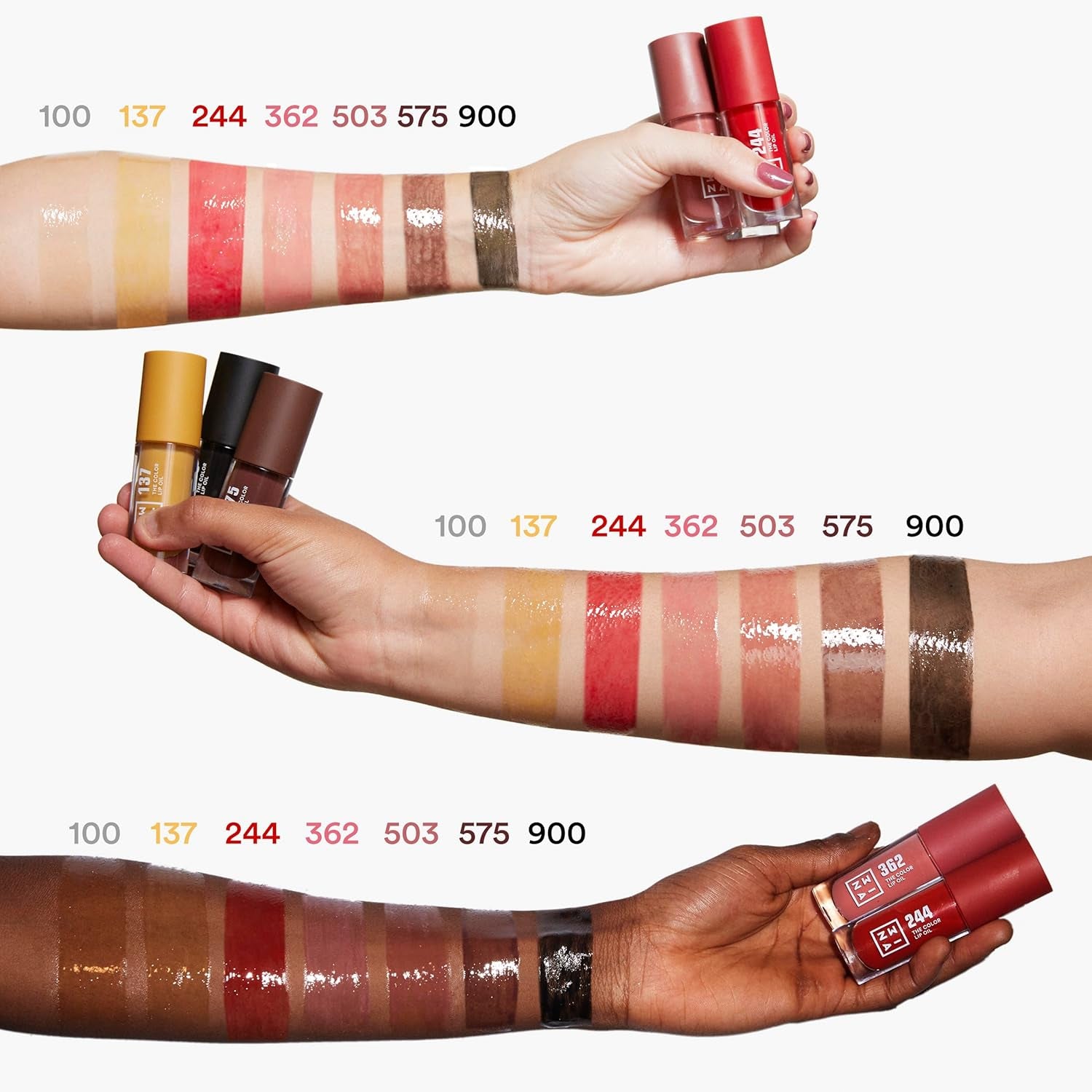 MAKEUP- the Color Lip Oil 362 + the No-Rules Cream 362 - Balsamo Labbra Rosa Con Acido Ialuronico + Blush in Crema Con Olio Di Mandorle - Blush per Occhi Labbra E Guance - Vegan - Cruelty Free