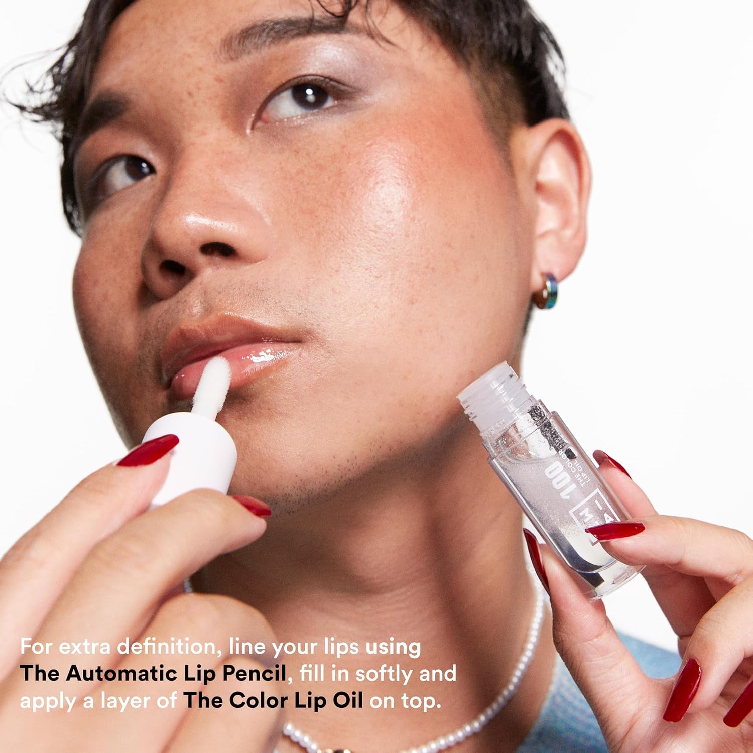 MAKEUP - the Color Lip Oil 503 + the Color Lip Oil 362 + the Color Lip Oil 100 - Nude + Rosa + Brillante - Balsamo Labbra Con Acido Ialuronico - Lucidalabbra 24H Idratazione - Vegan -Cruelty Free