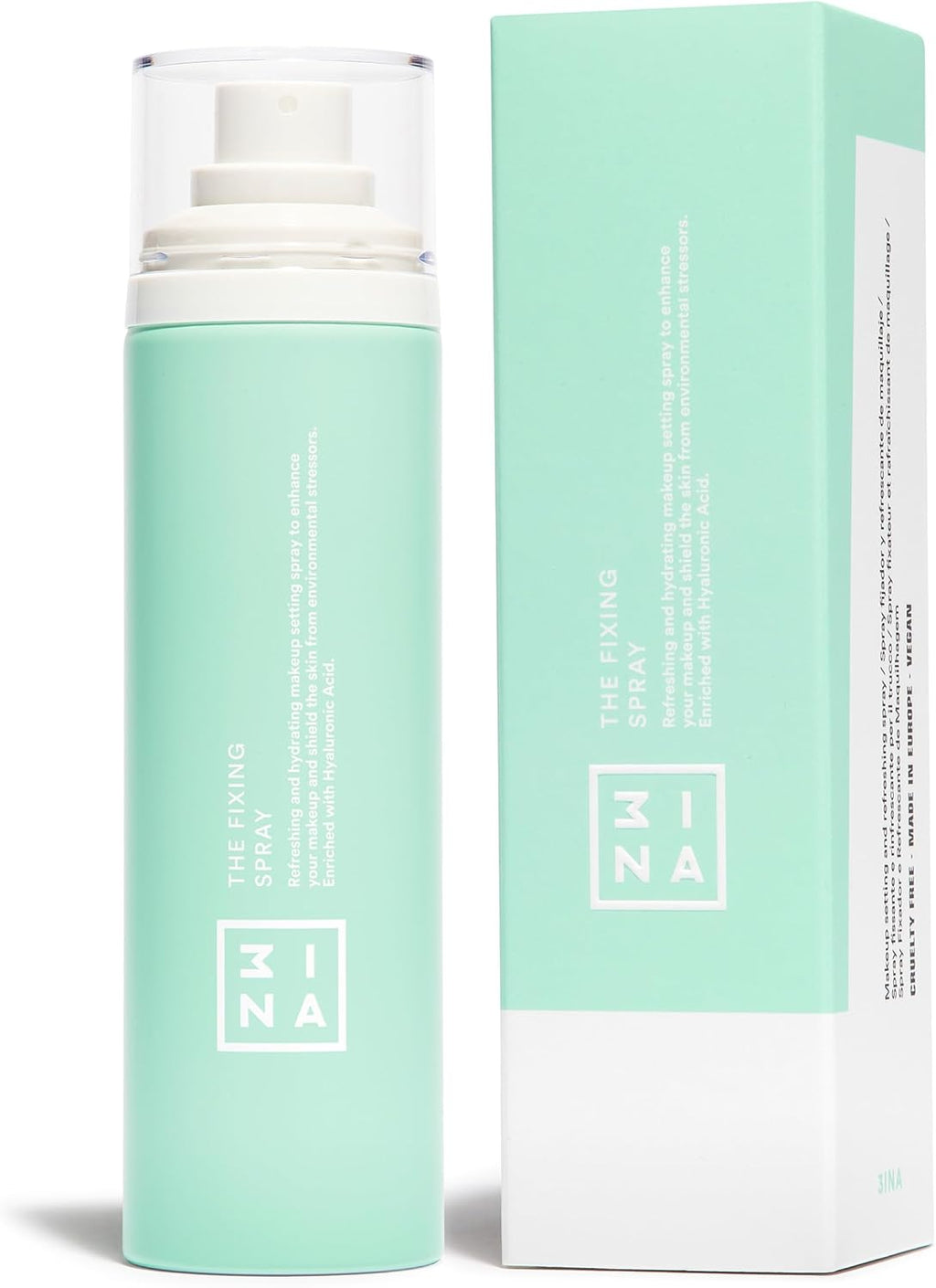 MAKEUP - the Fixing Spray - Spray Fissante Trucco Idratante Con Caffeina & Acido Ialuronico - Setting Spray Rinfrescante Di Asciugatura Rapida - Tutti Tipi Di Pelle - Vegan - Cruelty Free