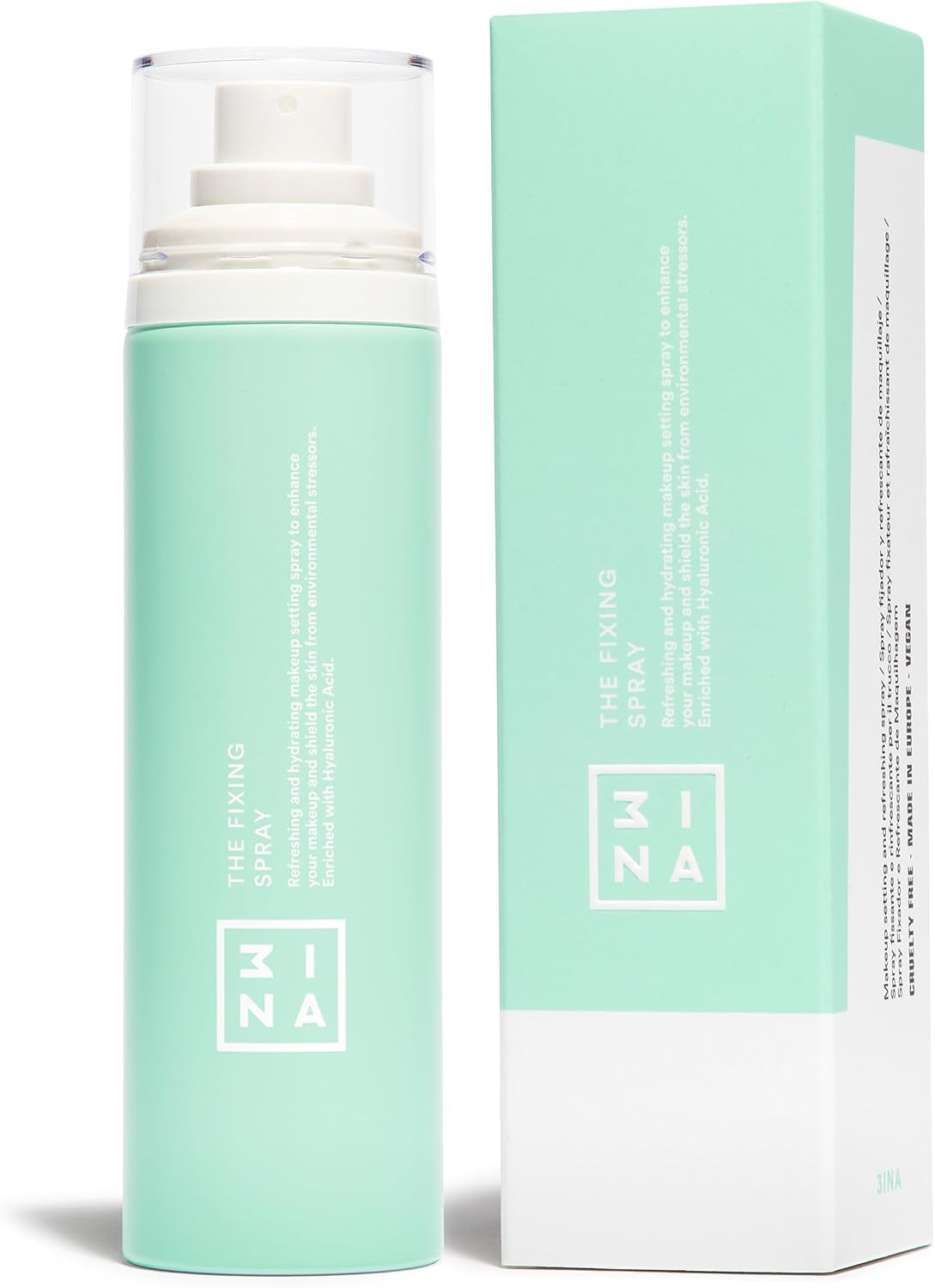 MAKEUP - the Fixing Spray - Spray Fissante Trucco Idratante Con Caffeina & Acido Ialuronico - Setting Spray Rinfrescante Di Asciugatura Rapida - Tutti Tipi Di Pelle - Vegan - Cruelty Free