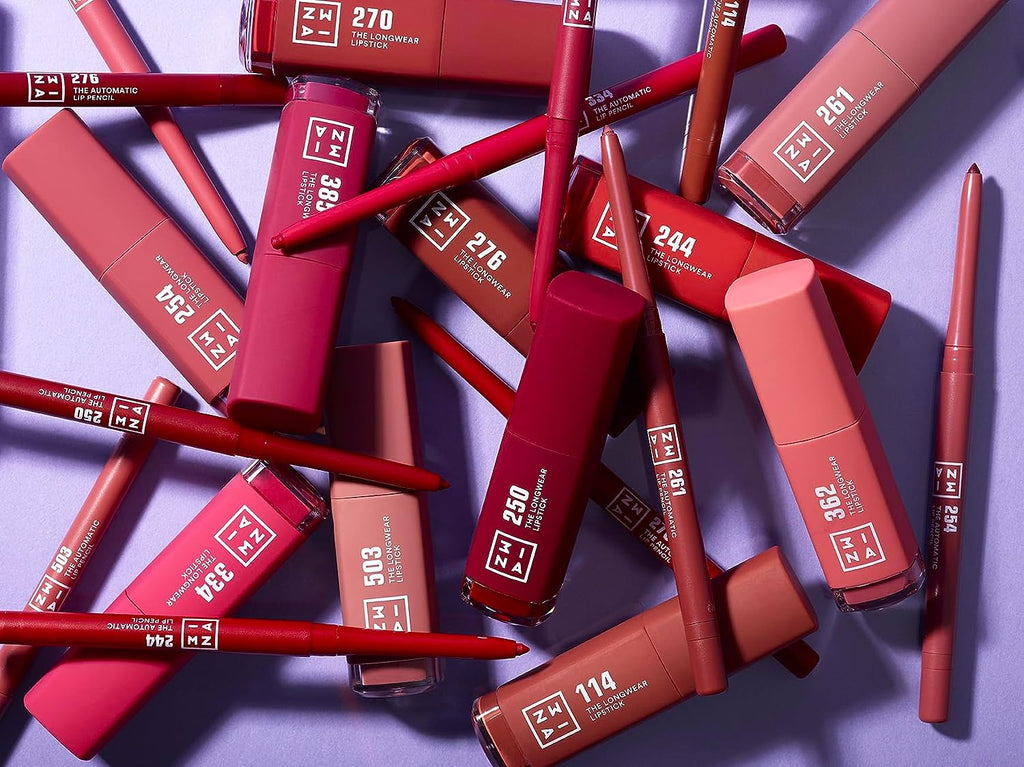 MAKEUP - the Longwear Lipstick 254 - Rosa Scuro Nudo - Rosetto Rosa Scuro Nudo Chiaro Con Acido per Nutrire Le Labbra - Rossetto Opaco Lunga Durata Altamente Pigmentato - Vegan - Cruelty Free