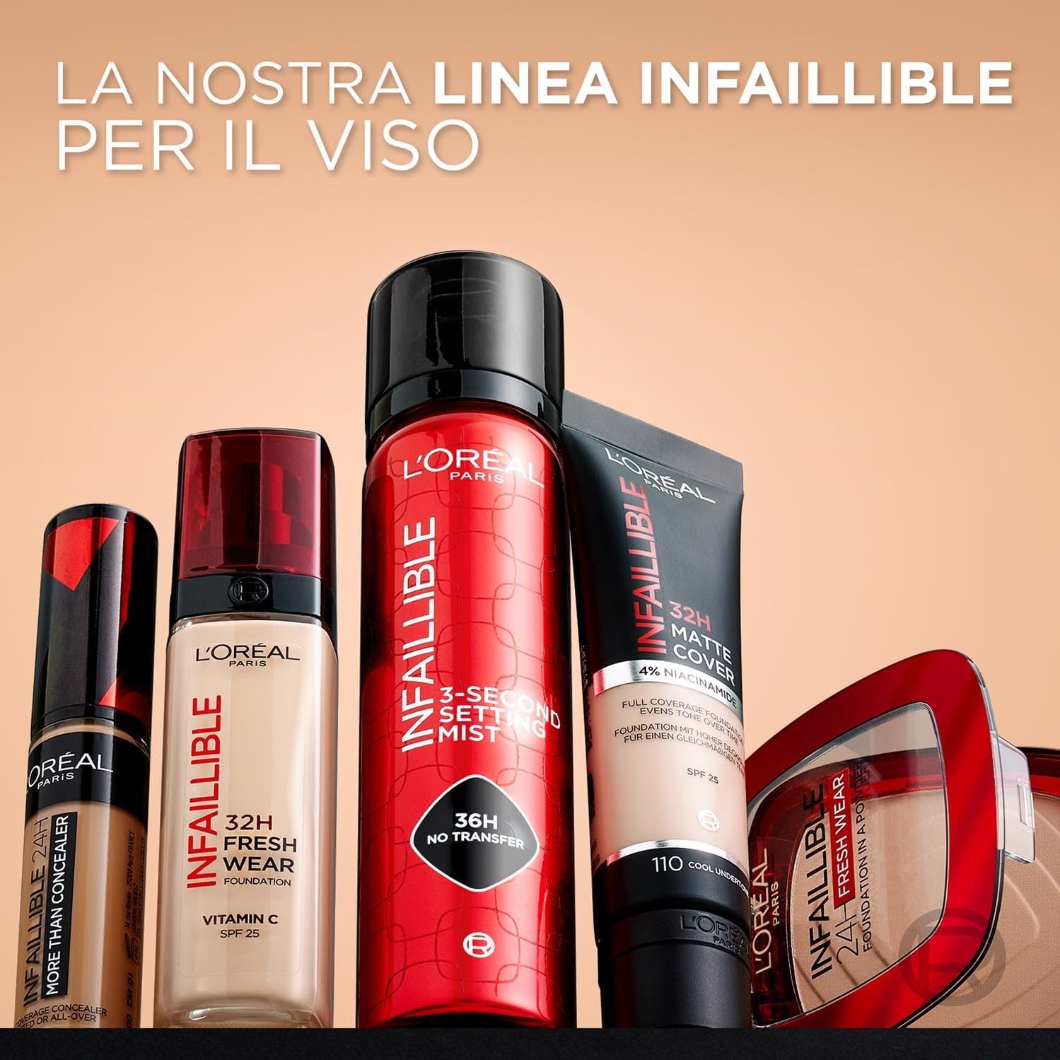 Fondotinta Liquido Infaillible 32H, Coprente a Lunga Tenuta Con Protezione Solare SPF25, Formula Waterproof E Idratante, Tonalità: 235 Cool Rosé
