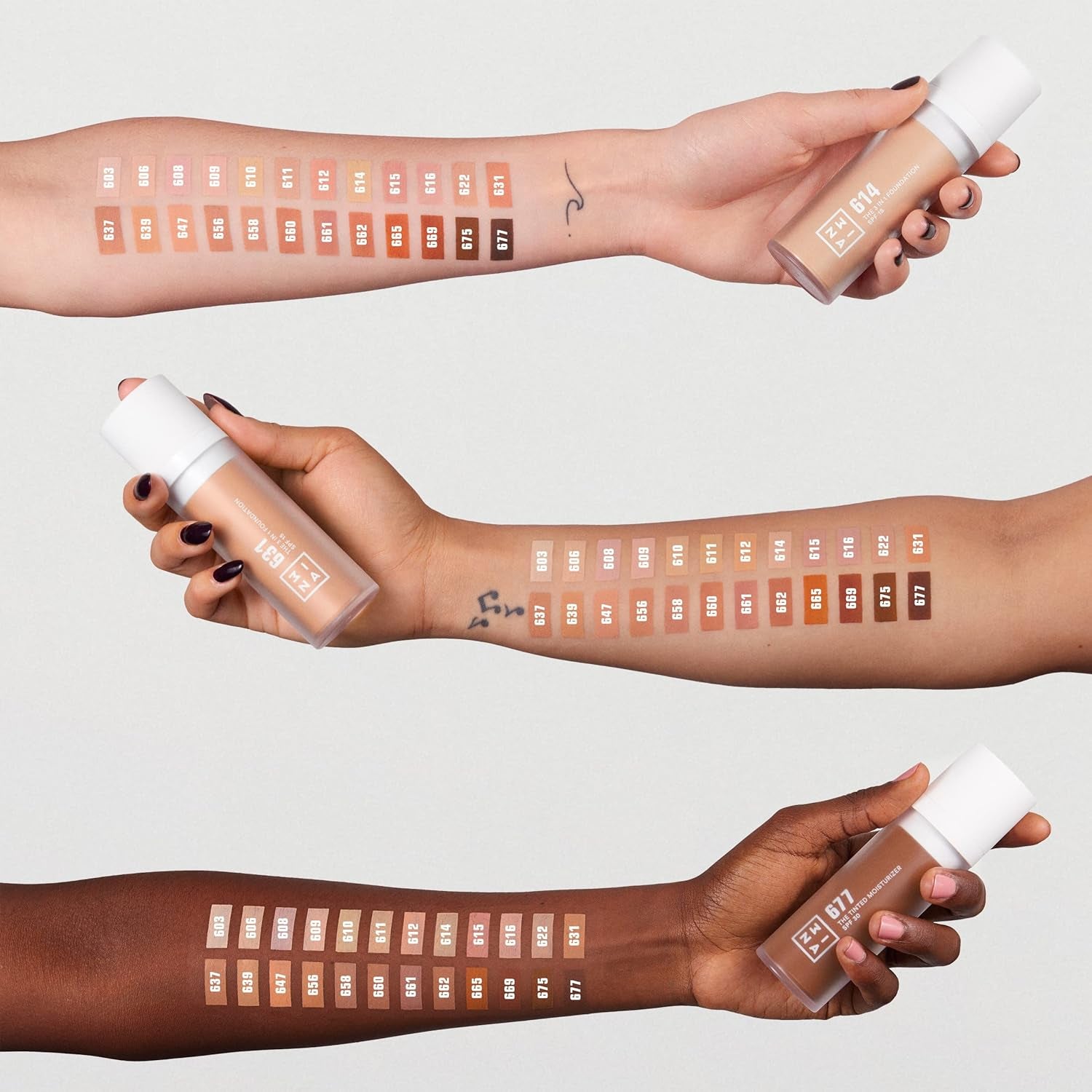 MAKEUP - the 3 in 1 Foundation 608 - Rosa Chiaro Fondotinta Con Sottotono Rosa- Primer Correttore E Fondotinta Coprente Professionale Con SPF 15 E Vitamina C - Vegan - Cruelty Free