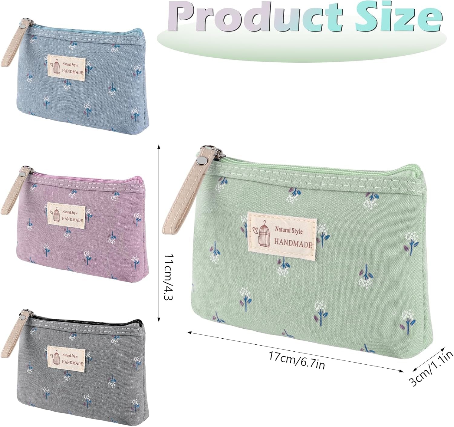 4 Pezzi Borsa Cosmetica Da Viaggio, Segeltuch Sacchetto Cosmetico,Borsa Cosmetica Portatile, Borsa Cosmetica Da Donna, Borse Da Toilette Impermeabile Portatile 18 X 11.5 X 4Cm