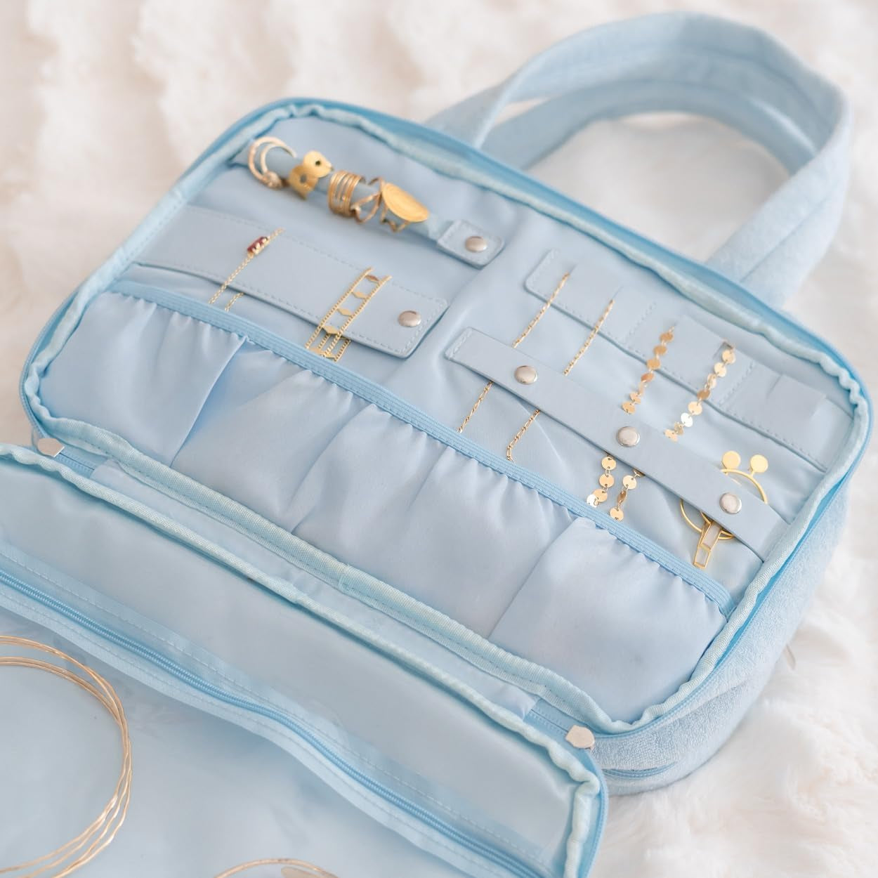 Beauty Case Da Appendere - Porta Trucchi Terry, Pochette Trucchi, Accessori Viaggio, Beauty Case Da Viaggio, Makeup Bag, Porta Trucco