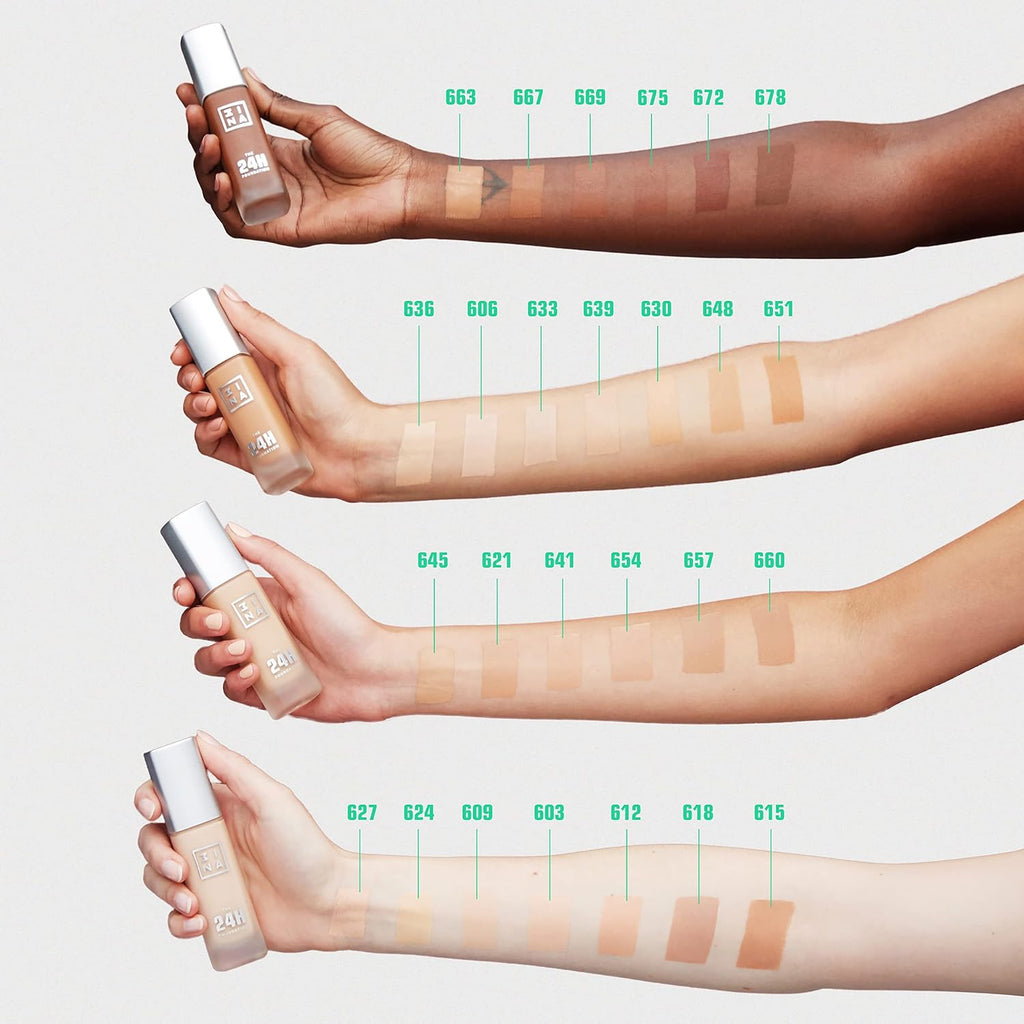 MAKEUP - the 24H Foundation 609 - Rosa Chiaro Fondotinta Con Sottotono Neutro/Rosa - Fondotinta Coprente Professionale - Fondotinta Liquido per Colore Uniforme - Vegan - Cruelty Free