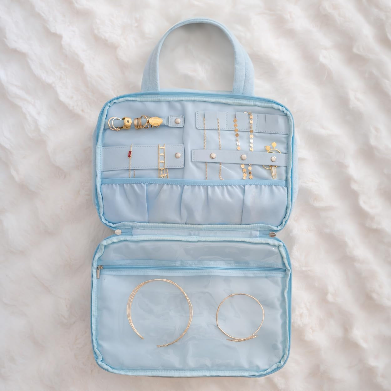 Beauty Case Da Appendere - Porta Trucchi Terry, Pochette Trucchi, Accessori Viaggio, Beauty Case Da Viaggio, Makeup Bag, Porta Trucco
